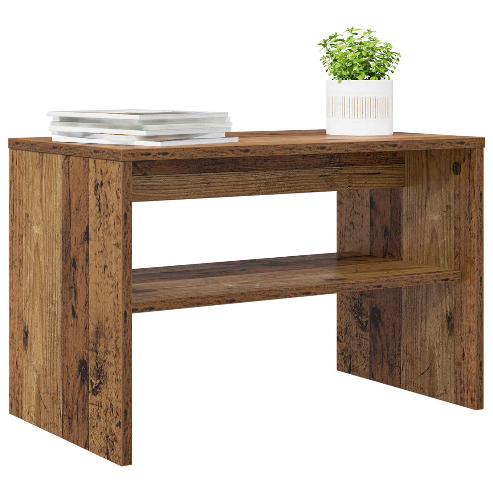 TV-kast Oudhout 60 x 35 x 40 cm Bewerkt hout is nu te koop bij PeponiXL, paradijselijk wonen!