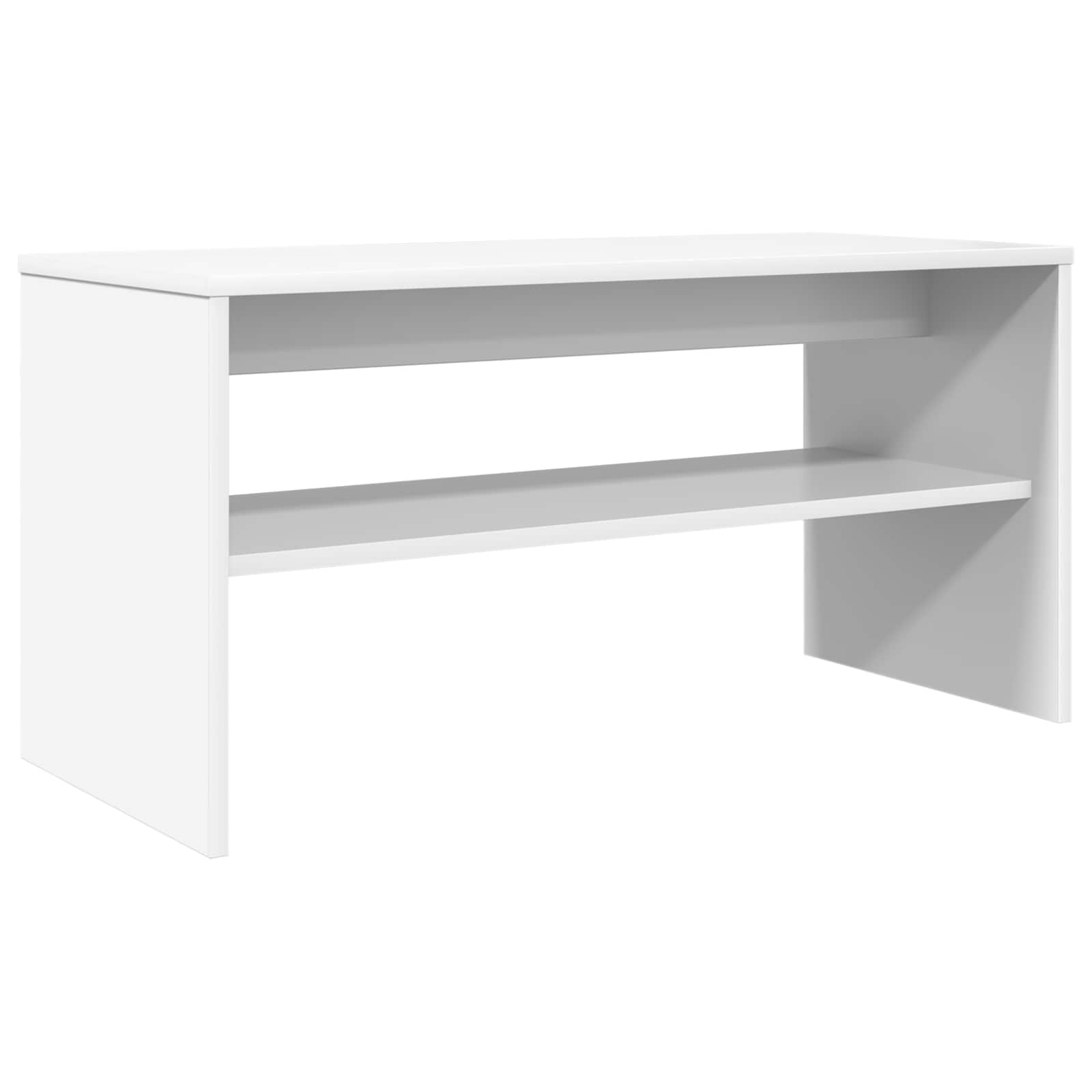 TV-kast Wit 80 x 35 x 40 cm Bewerkt hout is nu te koop bij PeponiXL, paradijselijk wonen!