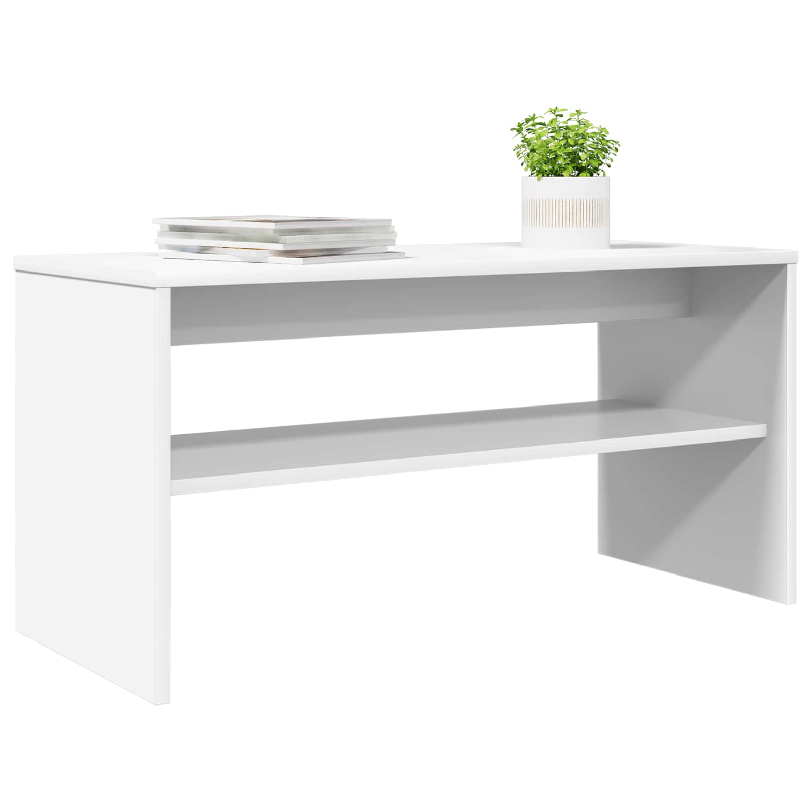 TV-kast Wit 80 x 35 x 40 cm Bewerkt hout is nu te koop bij PeponiXL, paradijselijk wonen!