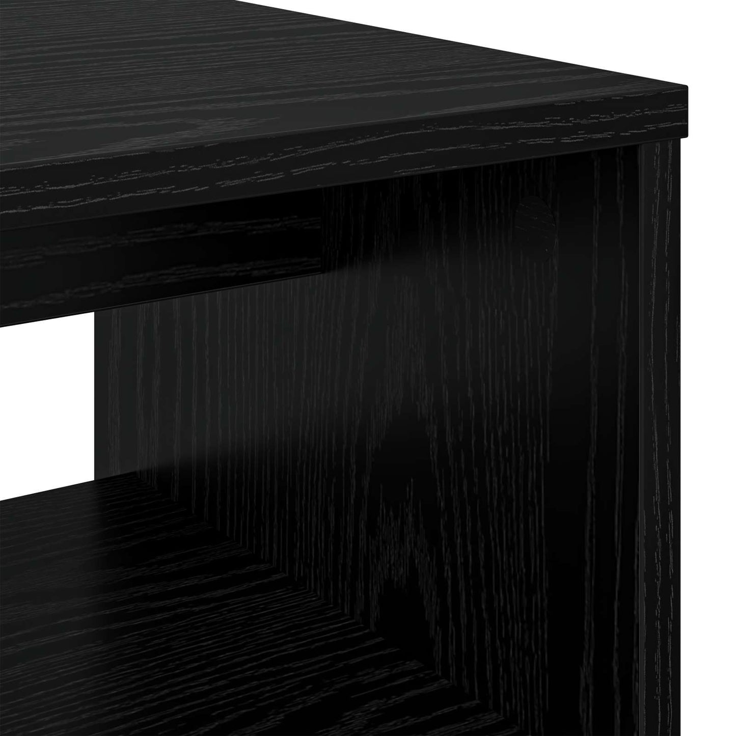 TV-kast Zwart Eiken 80 x 35 x 40 cm Bewerkt hout is nu te koop bij PeponiXL, paradijselijk wonen!