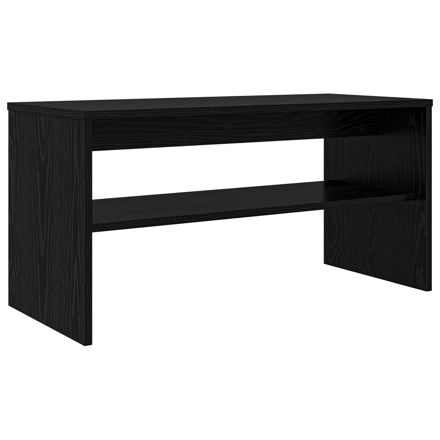 TV-kast Zwart Eiken 80 x 35 x 40 cm Bewerkt hout is nu te koop bij PeponiXL, paradijselijk wonen!
