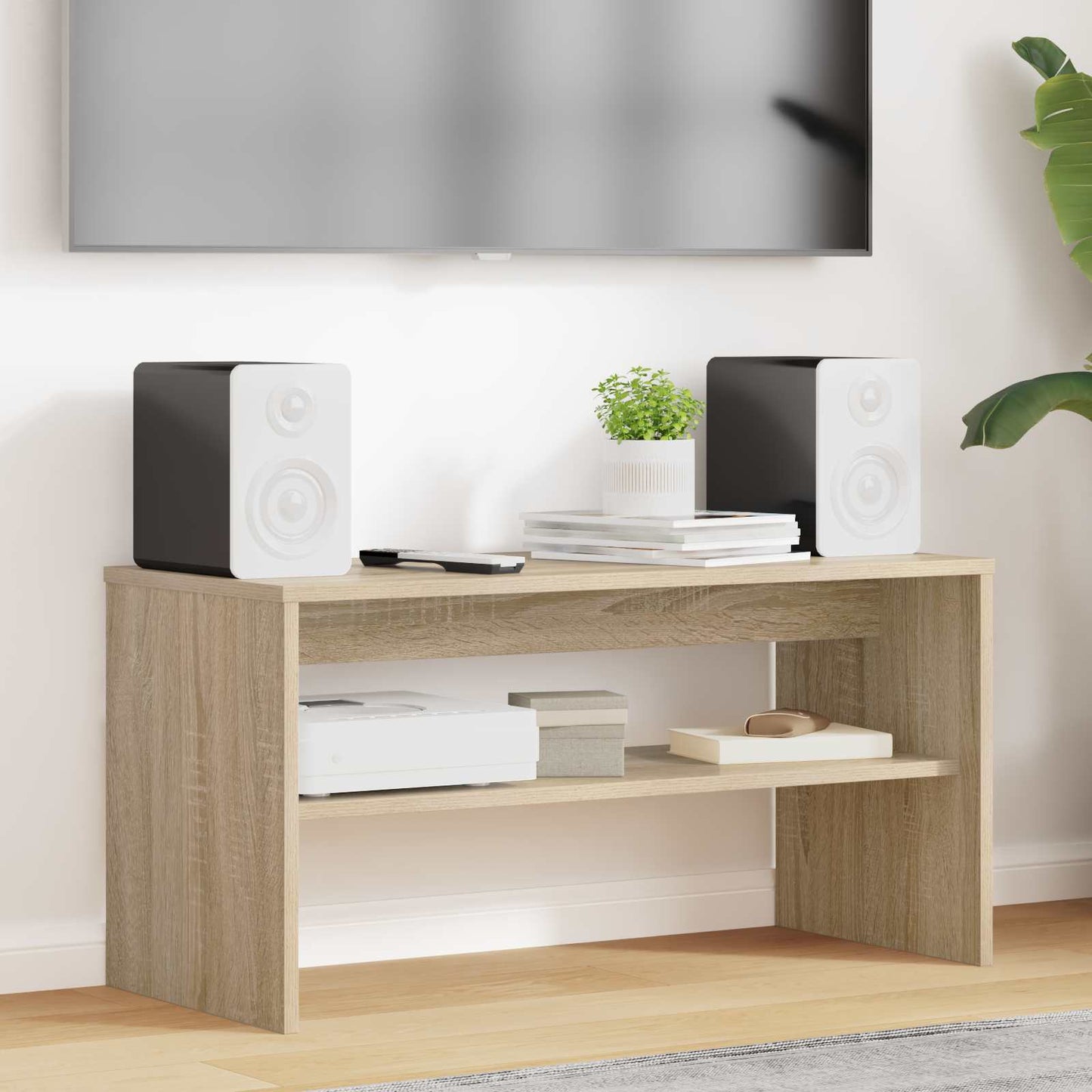TV-kast Sonoma Eiken 80 x 35 x 40 cm Bewerkt hout is nu te koop bij PeponiXL, paradijselijk wonen!