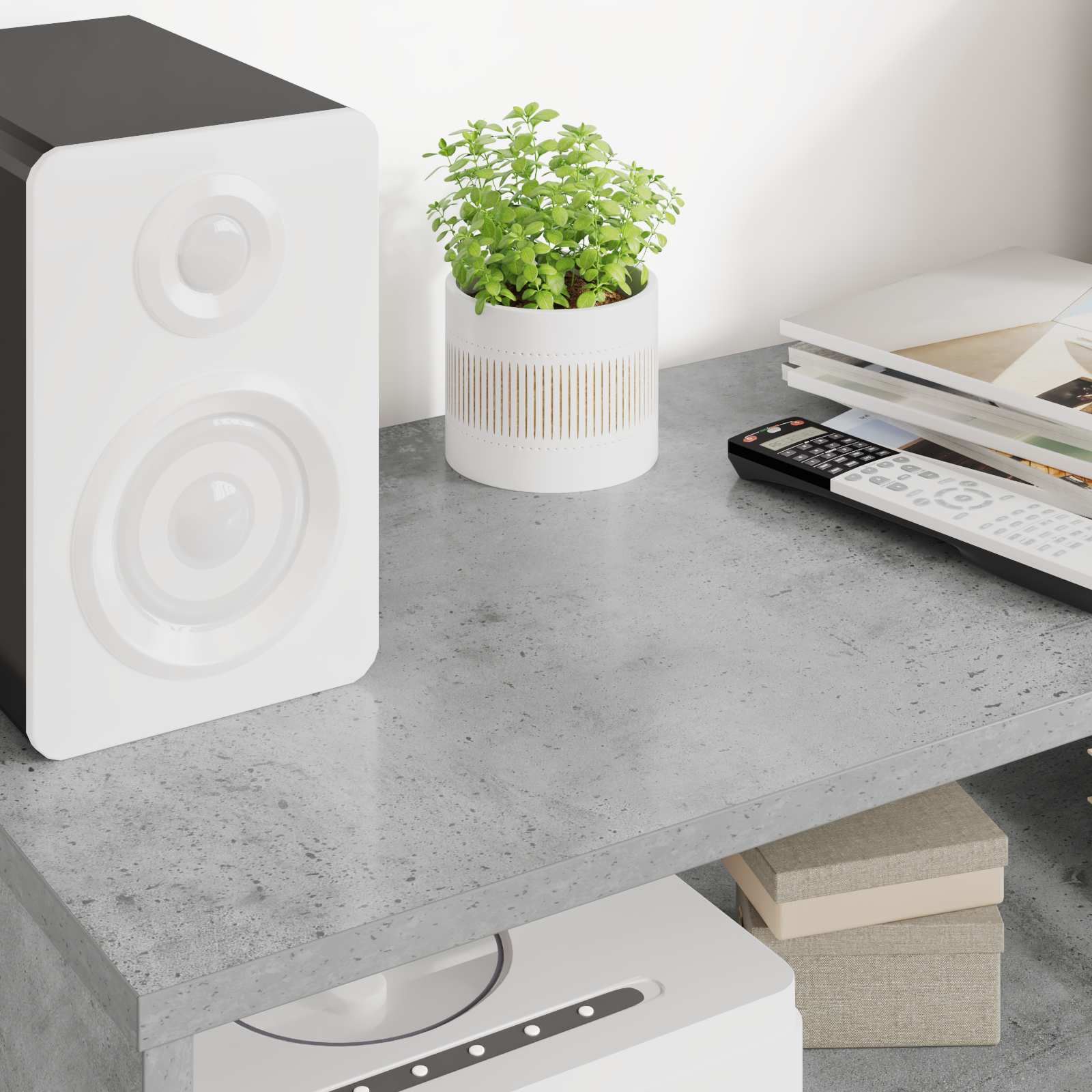 TV-kast Beton Grijs 80 x 35 x 40 cm Bewerkt hout is nu te koop bij PeponiXL, paradijselijk wonen!