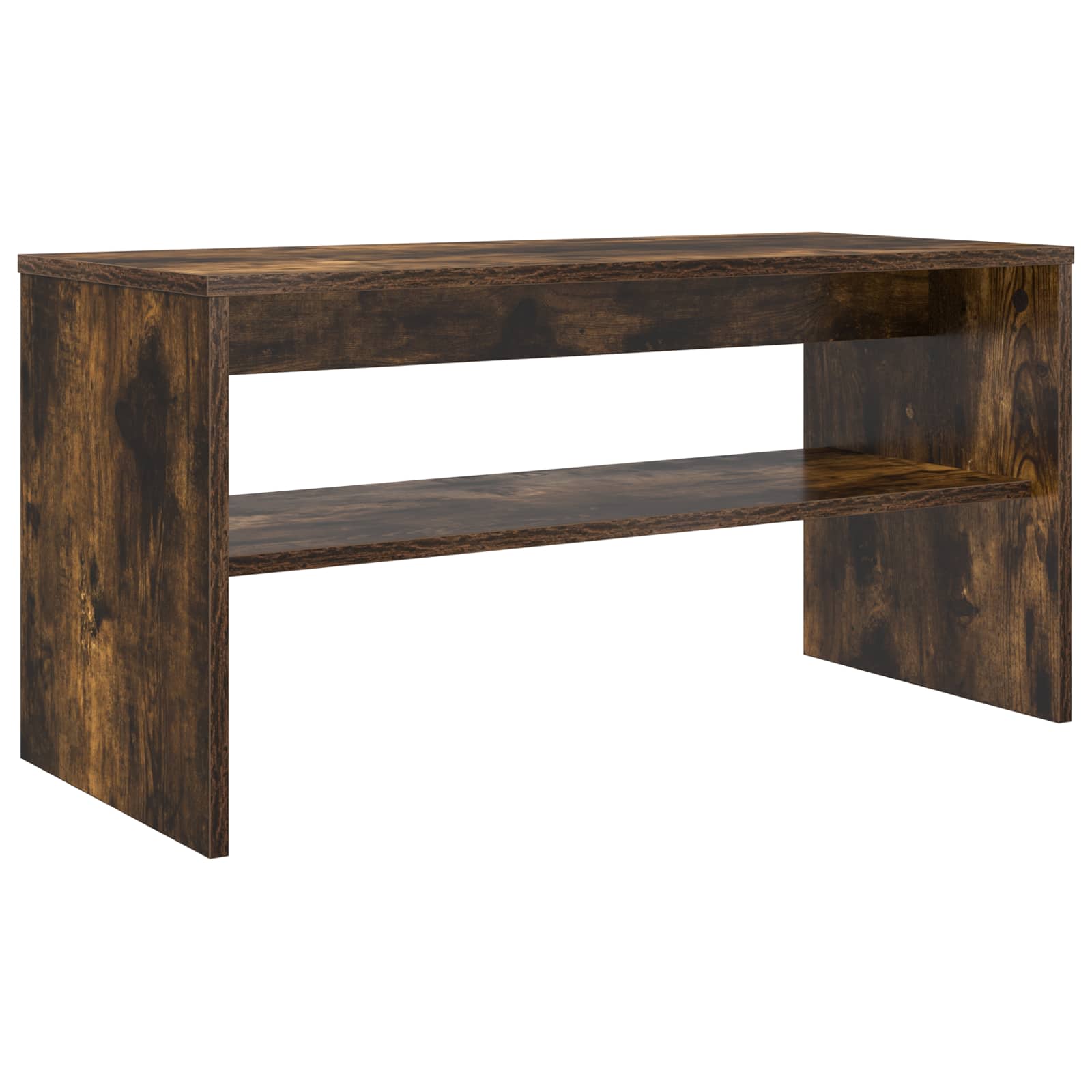 TV-kast Gerookt eiken 80 x 35 x 40 cm Bewerkt hout is nu te koop bij PeponiXL, paradijselijk wonen!