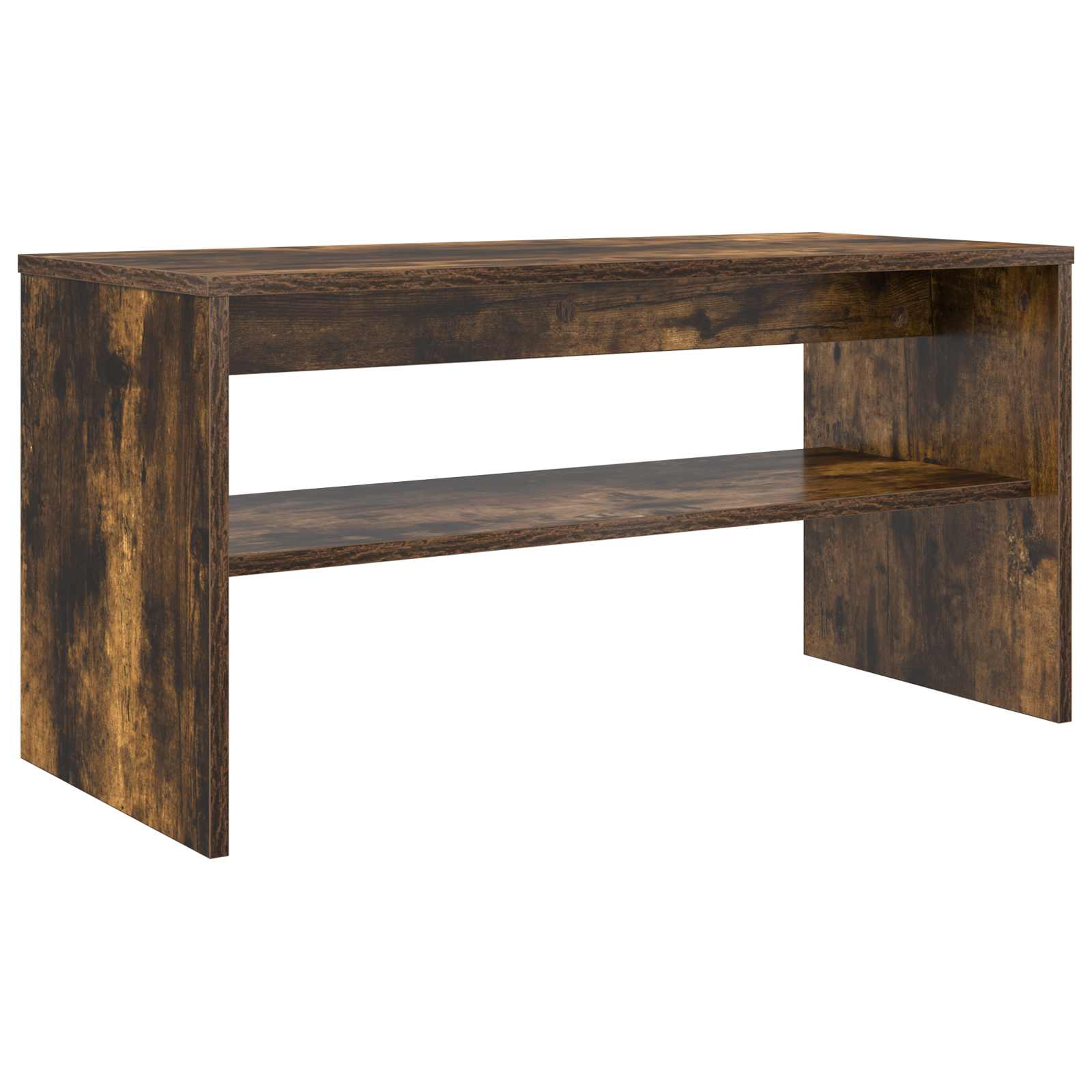 TV-kast Gerookt eiken 80 x 35 x 40 cm Bewerkt hout is nu te koop bij PeponiXL, paradijselijk wonen!