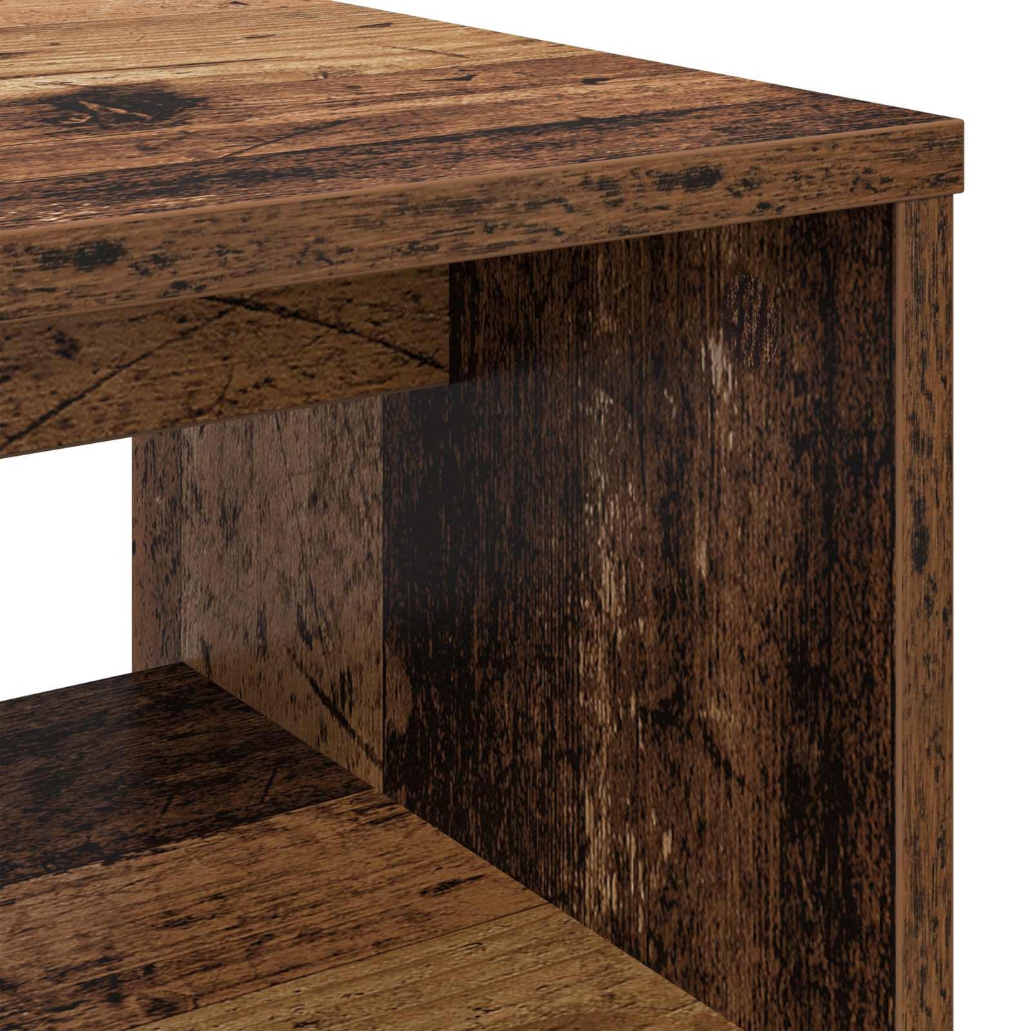 TV-kast Oudhout 80 x 35 x 40 cm Bewerkt hout is nu te koop bij PeponiXL, paradijselijk wonen!