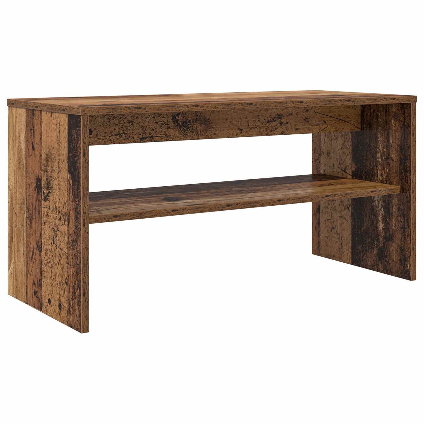 TV-kast Oudhout 80 x 35 x 40 cm Bewerkt hout is nu te koop bij PeponiXL, paradijselijk wonen!