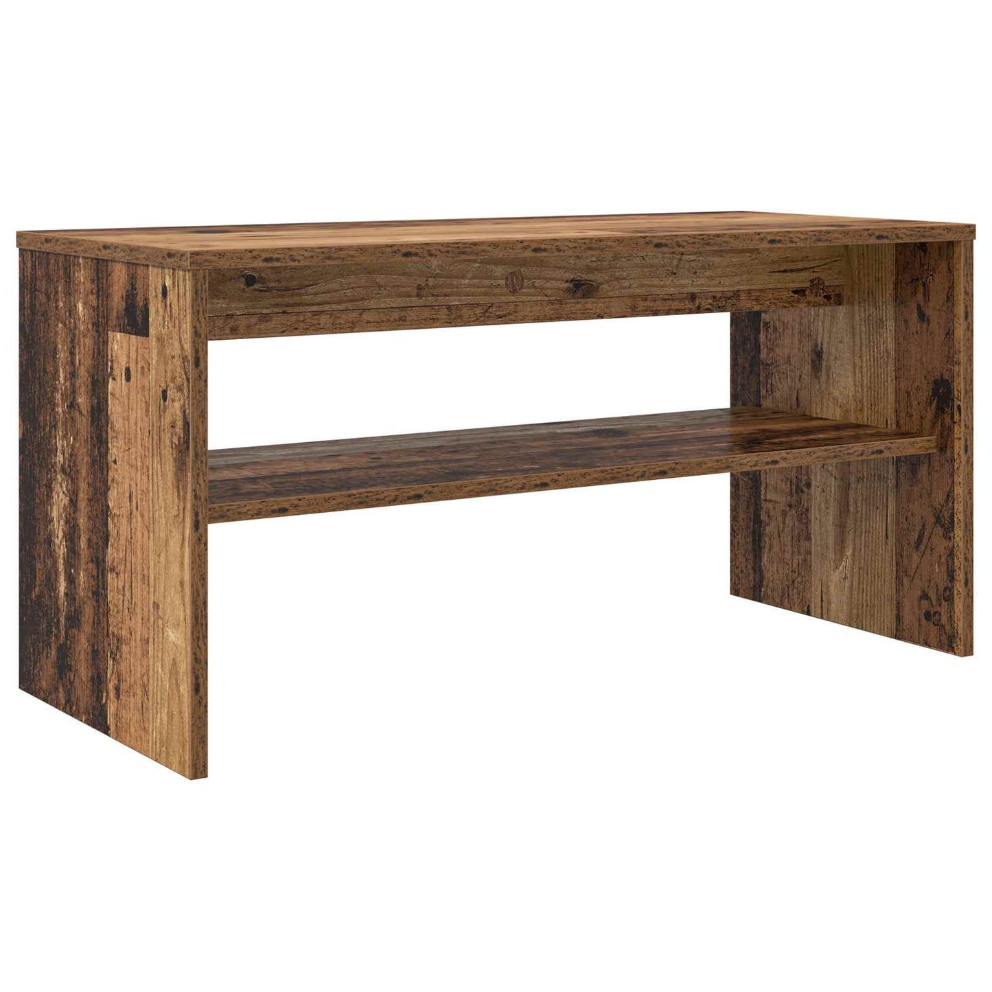 TV-kast Oudhout 80 x 35 x 40 cm Bewerkt hout is nu te koop bij PeponiXL, paradijselijk wonen!