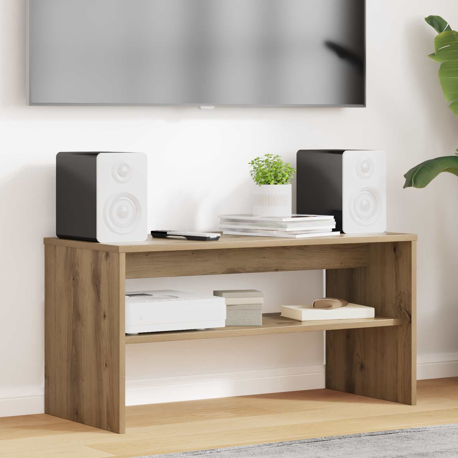 TV-kast Artisan Eiken 80 x 35 x 40 cm Bewerkt hout is nu te koop bij PeponiXL, paradijselijk wonen!