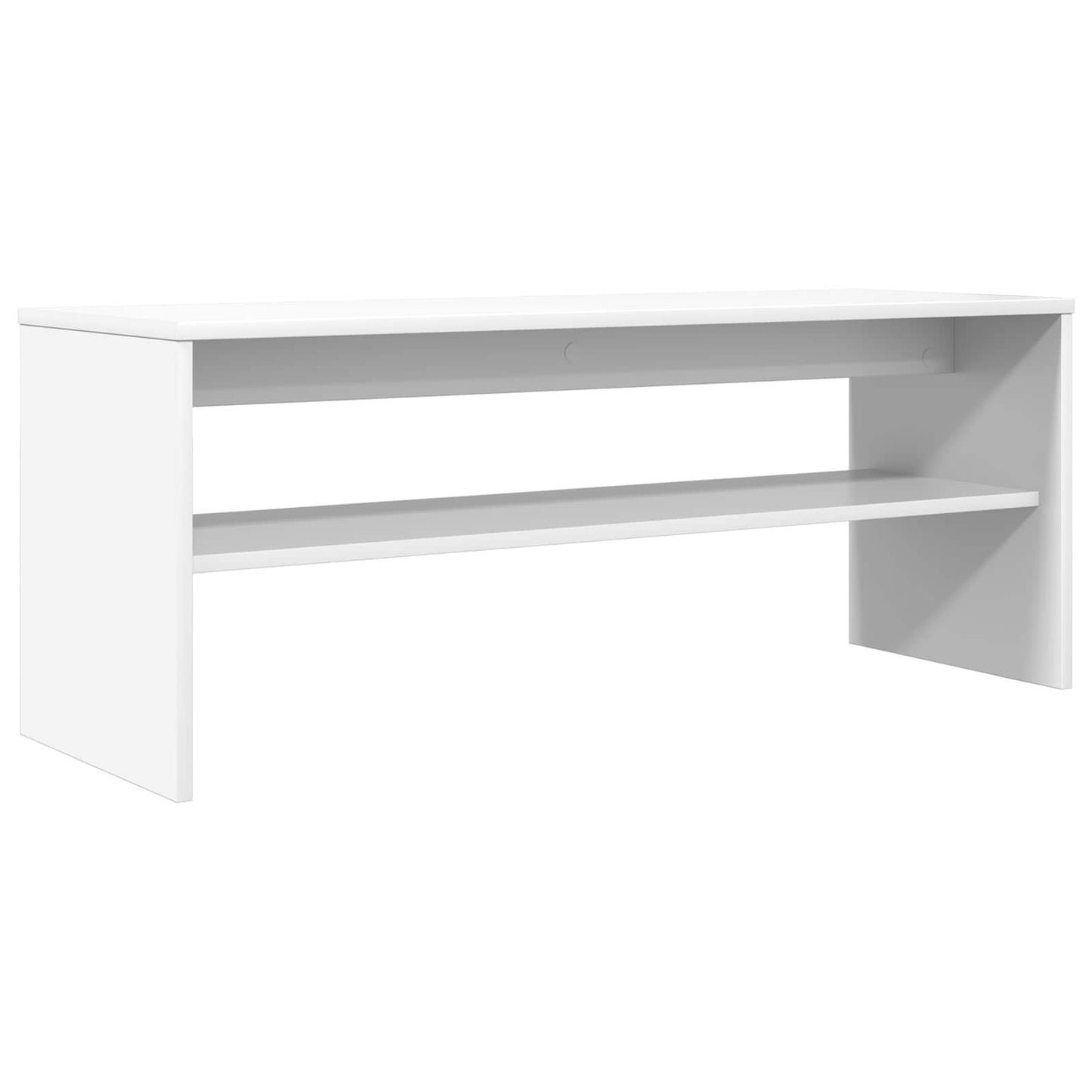 TV-kast Wit 100 x 35 x 40 cm Bewerkt hout is nu te koop bij PeponiXL, paradijselijk wonen!