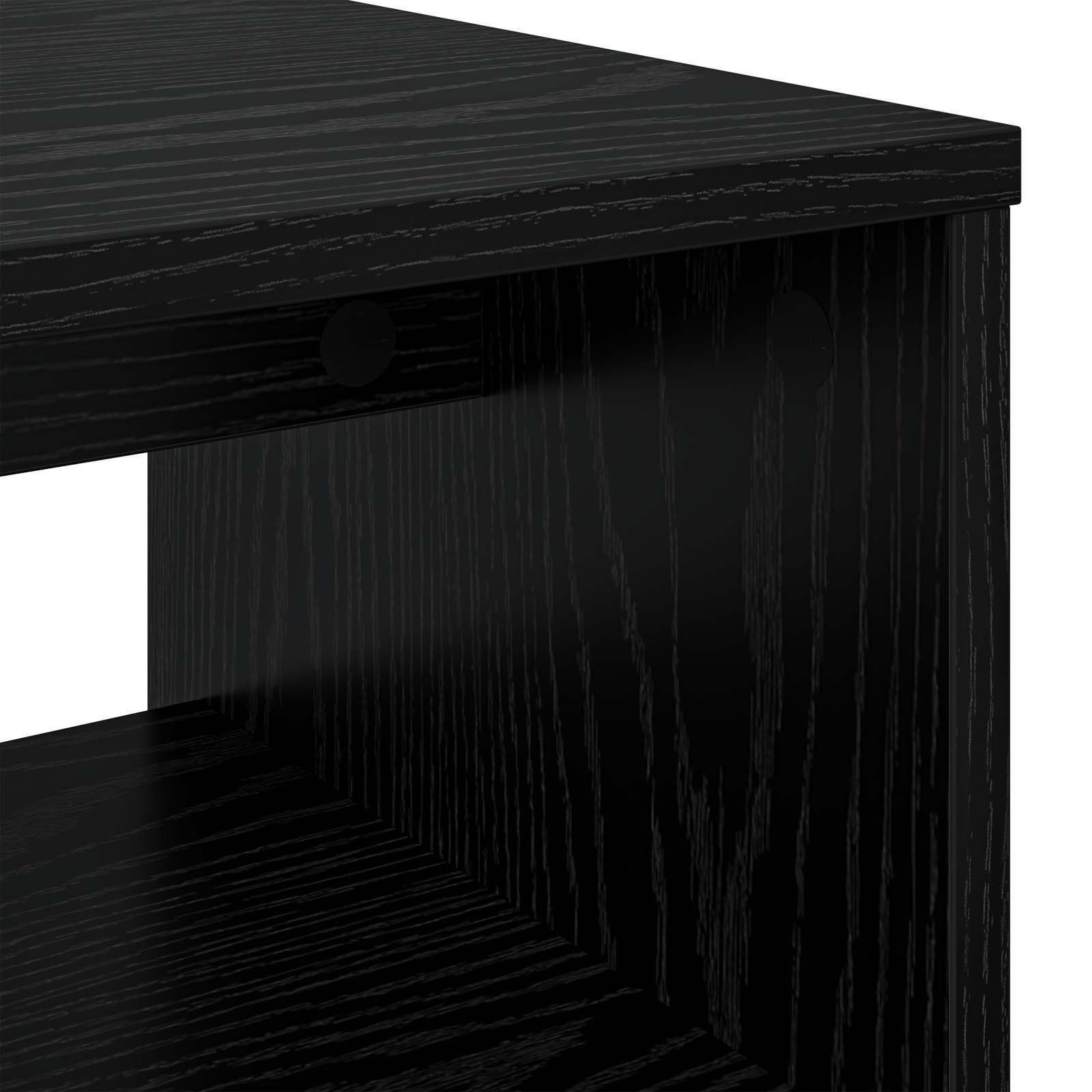 TV-kast Zwart Eiken 100 x 35 x 40 cm Bewerkt hout is nu te koop bij PeponiXL, paradijselijk wonen!