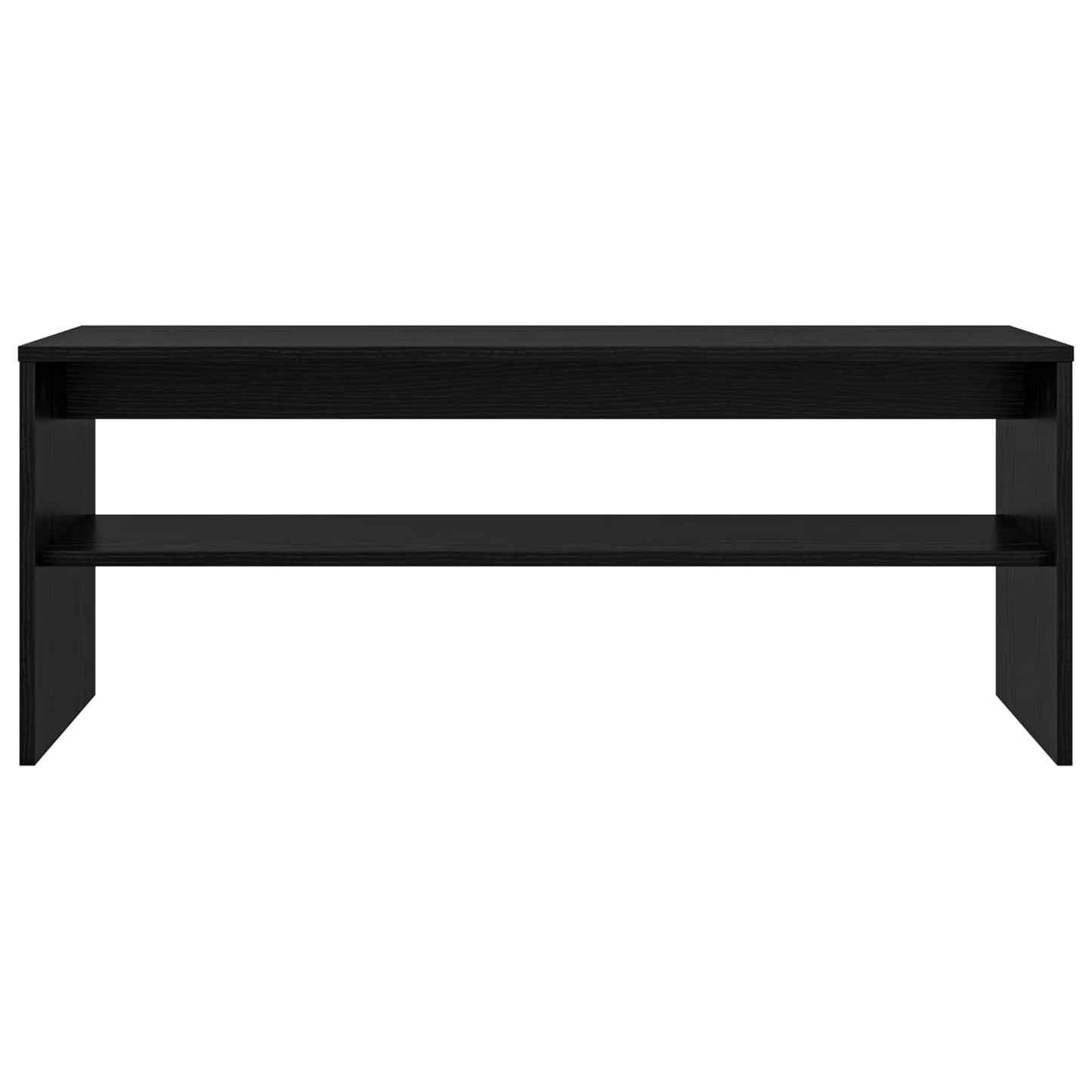 TV-kast Zwart Eiken 100 x 35 x 40 cm Bewerkt hout is nu te koop bij PeponiXL, paradijselijk wonen!