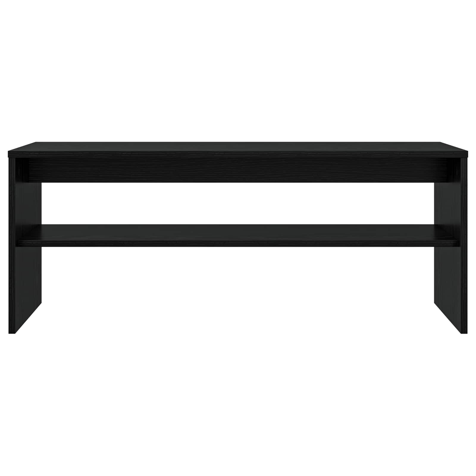 TV-kast Zwart Eiken 100 x 35 x 40 cm Bewerkt hout is nu te koop bij PeponiXL, paradijselijk wonen!