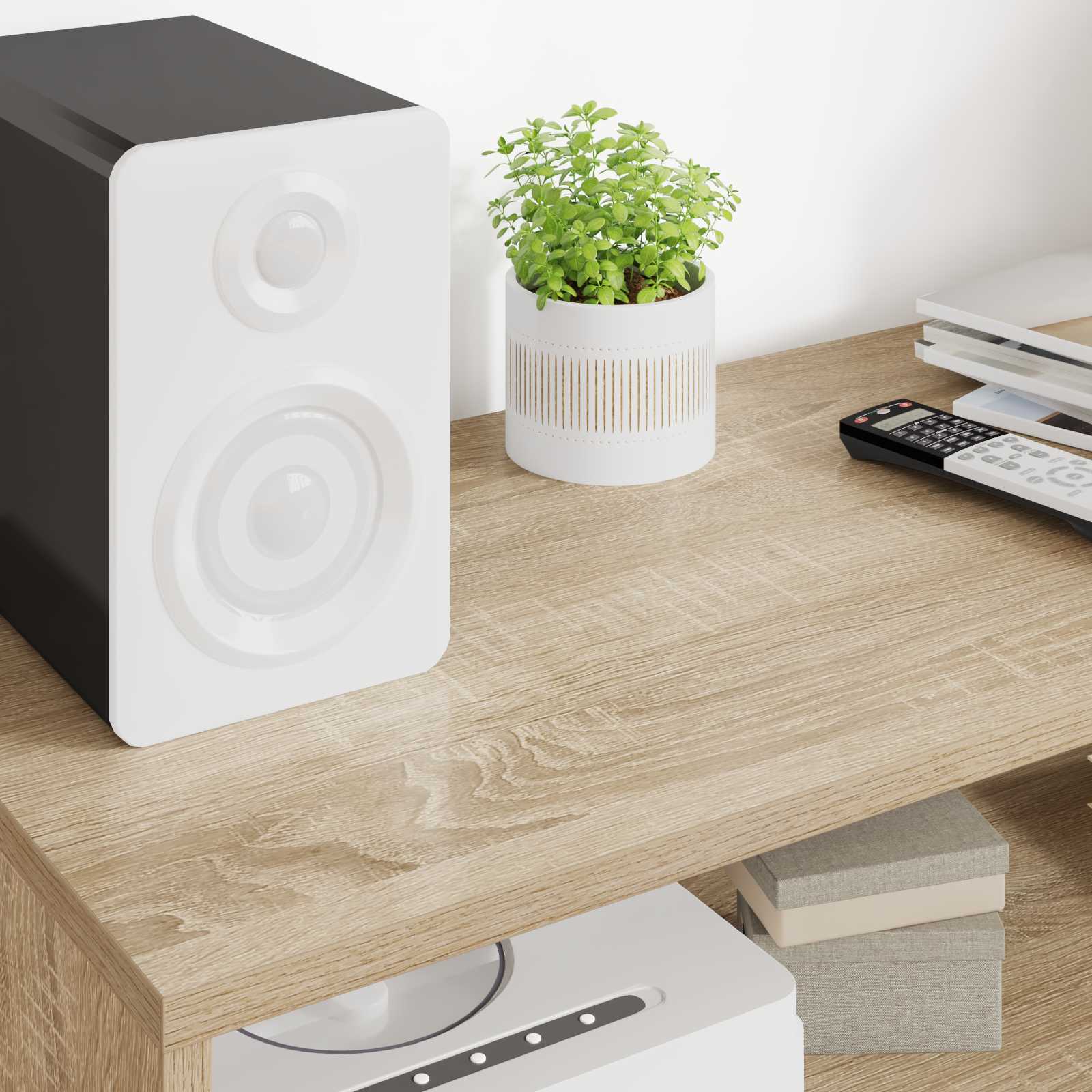TV-kast Sonoma Eiken 100 x 35 x 40 cm Bewerkt hout is nu te koop bij PeponiXL, paradijselijk wonen!