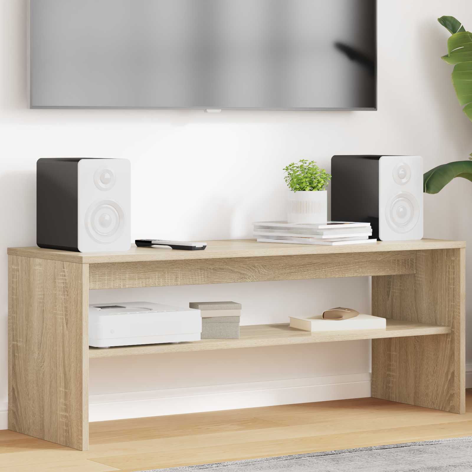 TV-kast Sonoma Eiken 100 x 35 x 40 cm Bewerkt hout is nu te koop bij PeponiXL, paradijselijk wonen!
