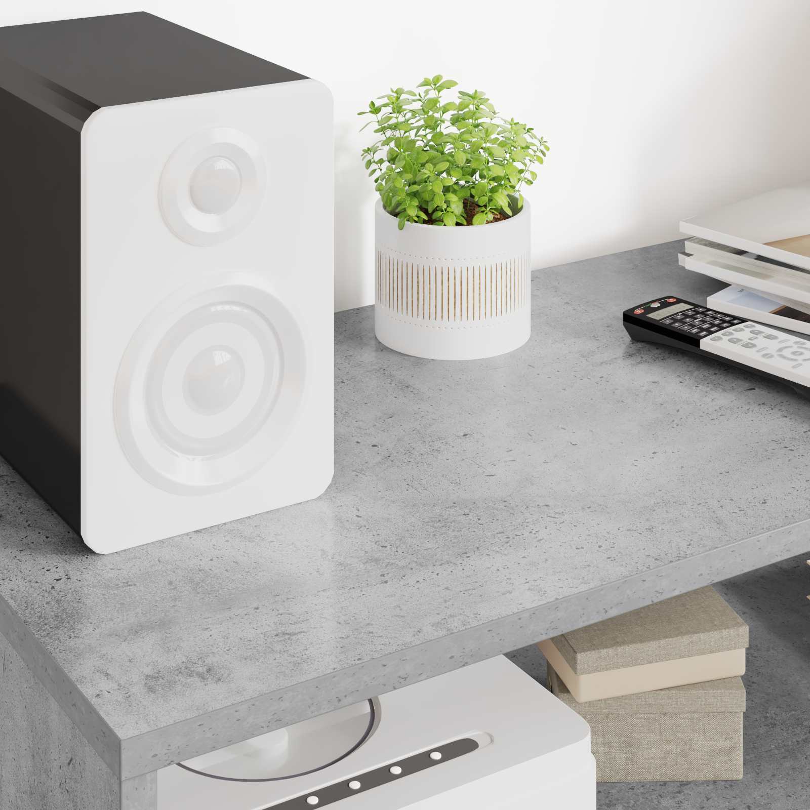 TV-kast Beton Grijs 100 x 35 x 40 cm Bewerkt hout is nu te koop bij PeponiXL, paradijselijk wonen!