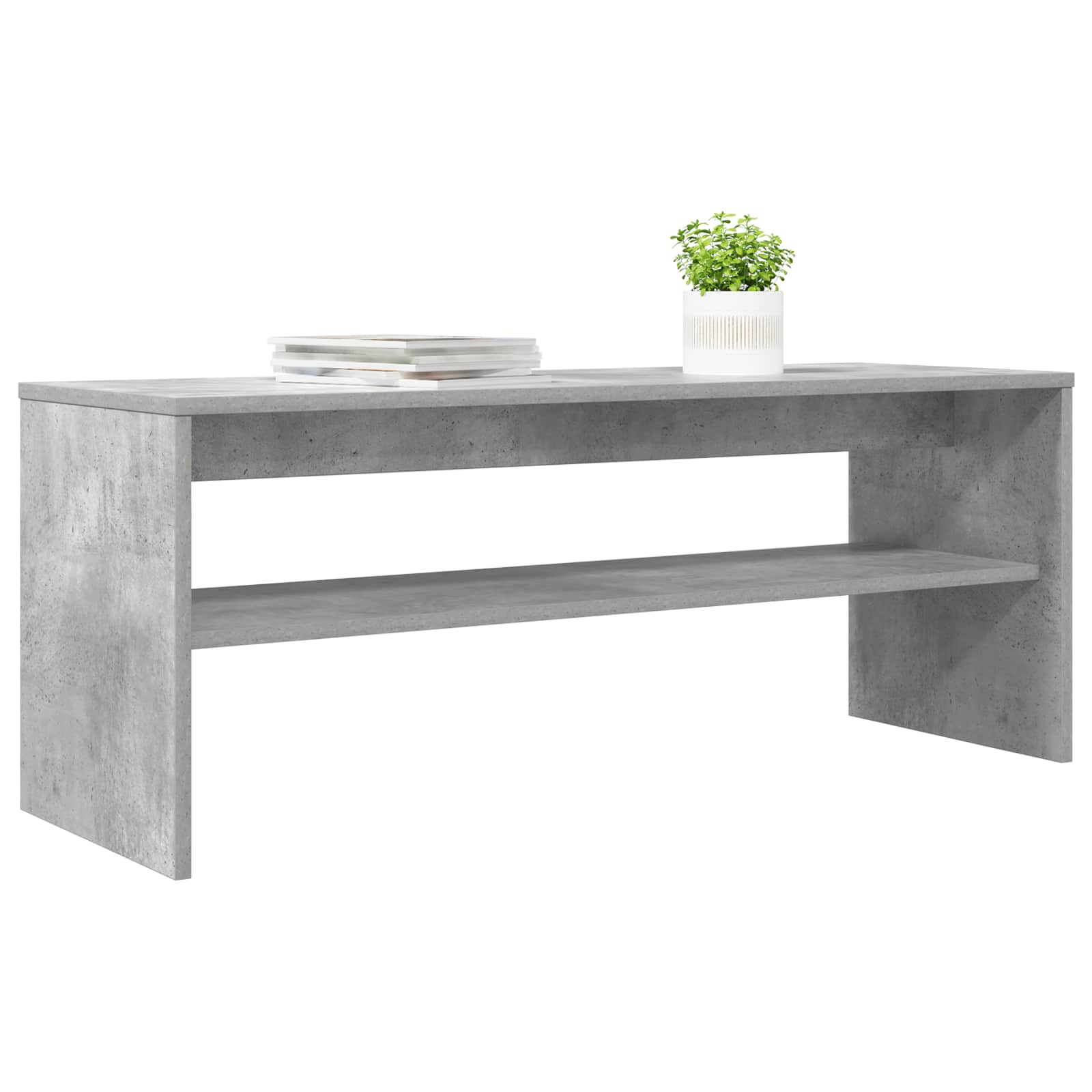 TV-kast Beton Grijs 100 x 35 x 40 cm Bewerkt hout is nu te koop bij PeponiXL, paradijselijk wonen!