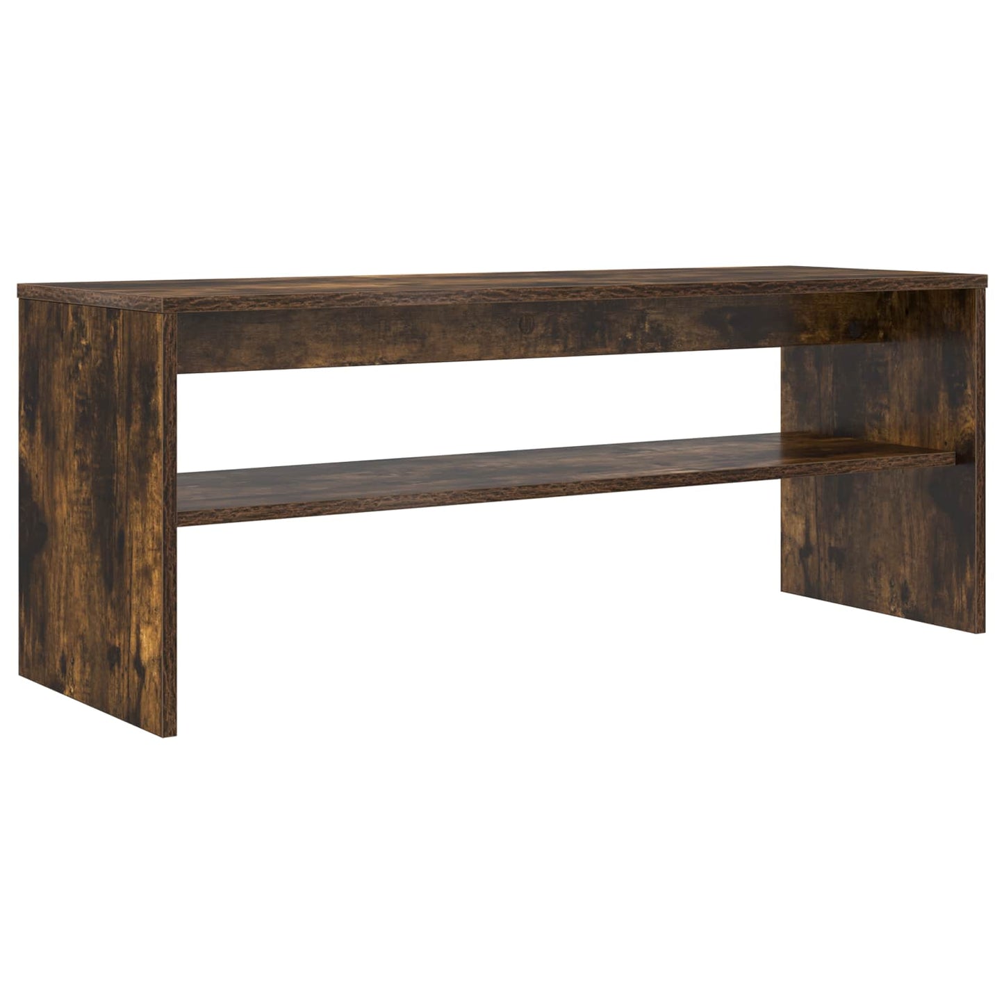 TV-kast Gerookt eiken 100 x 35 x 40 cm Bewerkt hout is nu te koop bij PeponiXL, paradijselijk wonen!