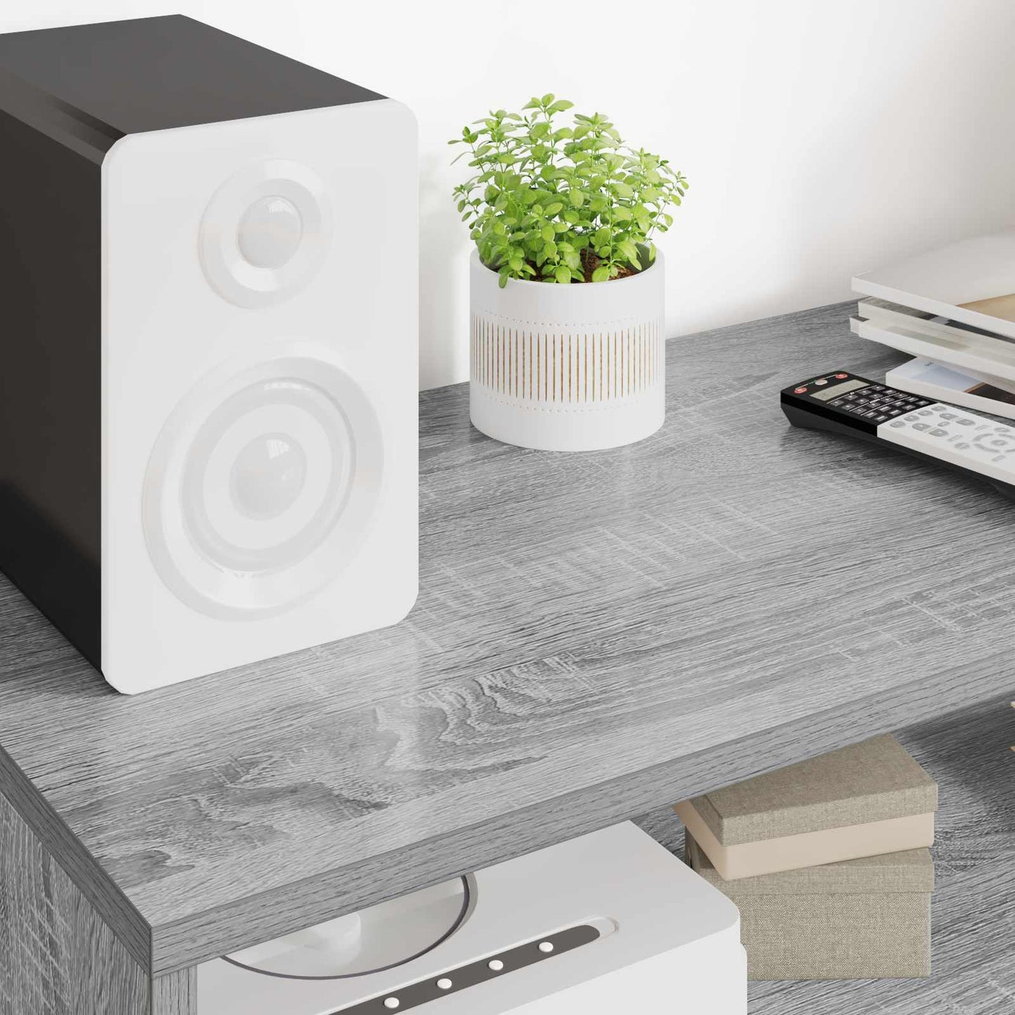 TV-kast Grijs Sonoma 100 x 35 x 40 cm Bewerkt hout is nu te koop bij PeponiXL, paradijselijk wonen!