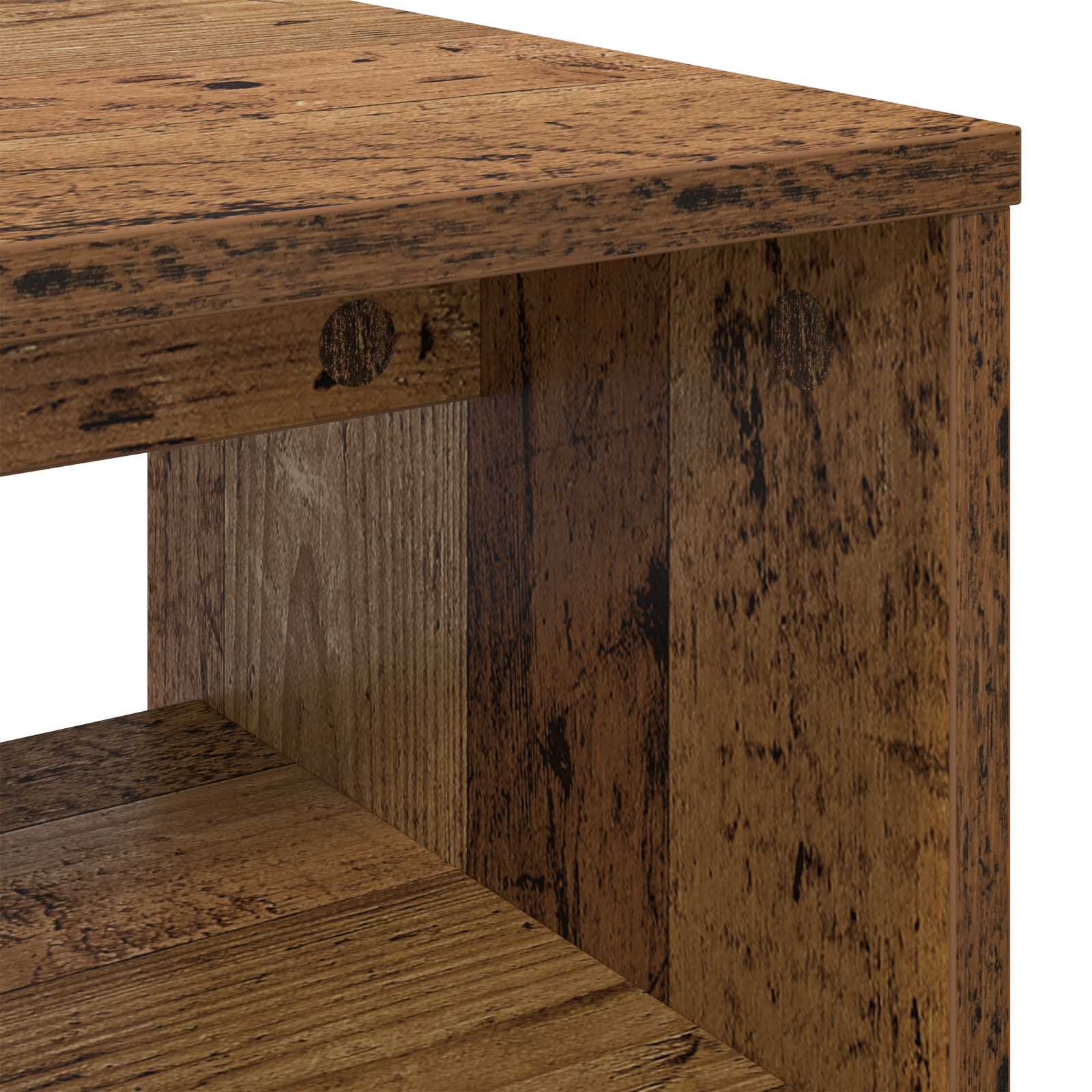 TV-kast Oudhout 100 x 35 x 40 cm Bewerkt hout is nu te koop bij PeponiXL, paradijselijk wonen!