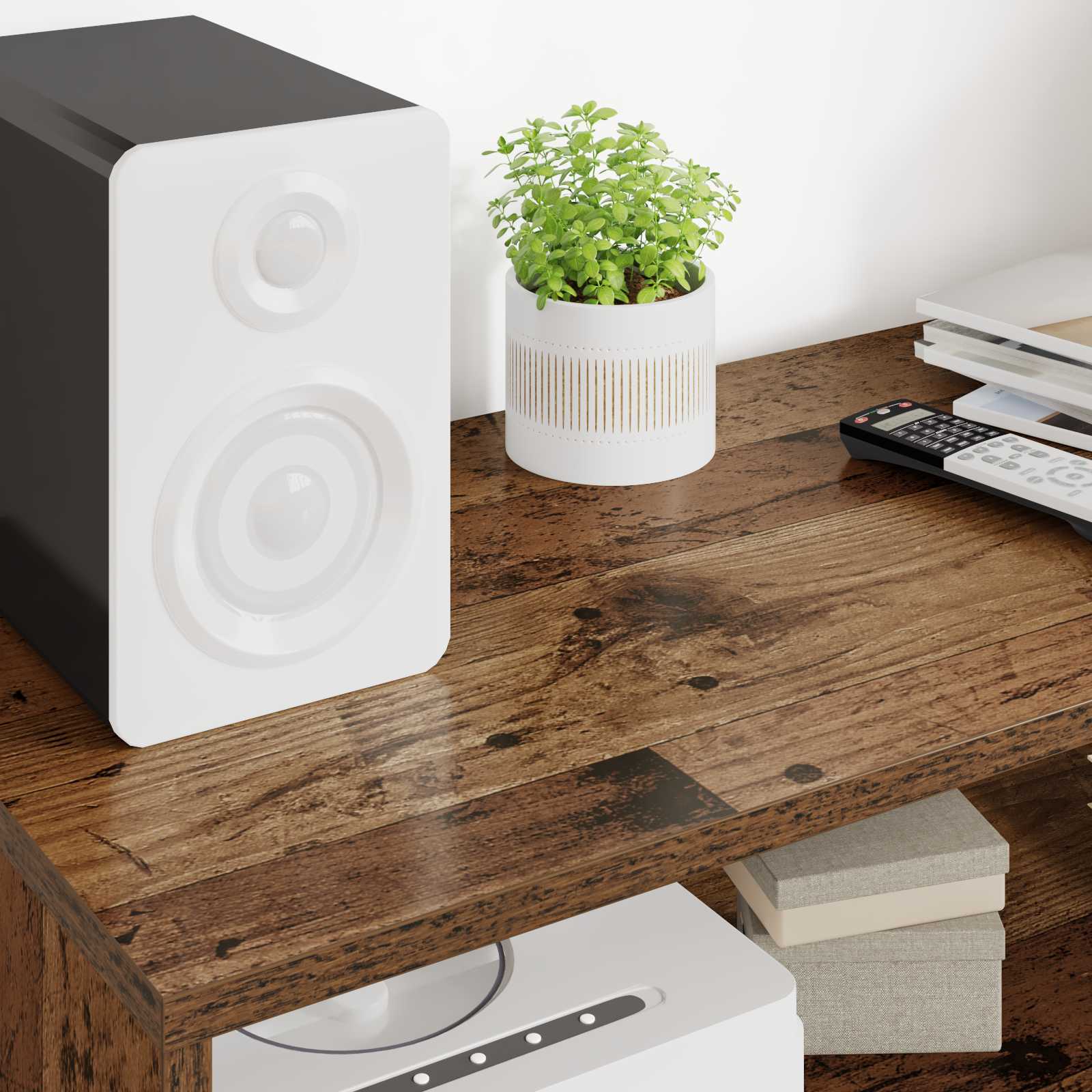 TV-kast Oudhout 100 x 35 x 40 cm Bewerkt hout is nu te koop bij PeponiXL, paradijselijk wonen!