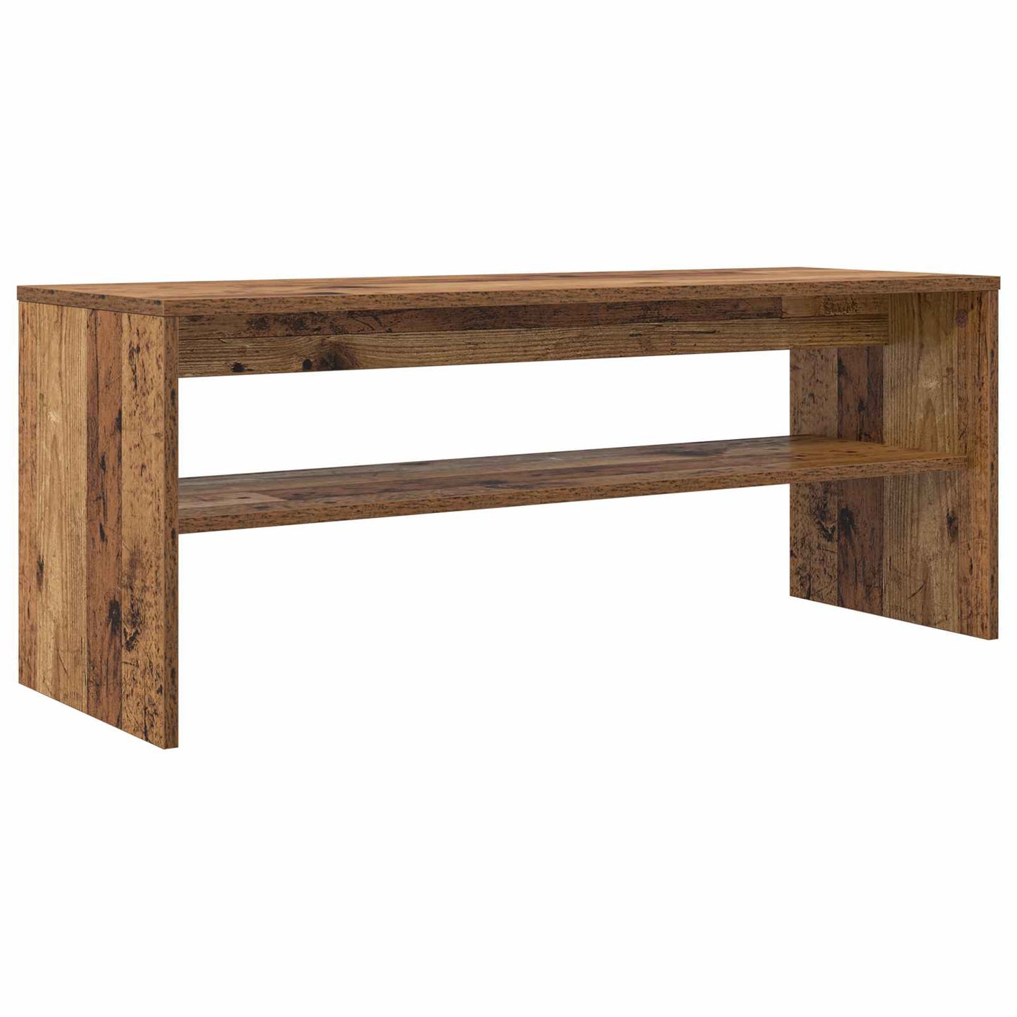 TV-kast Oudhout 100 x 35 x 40 cm Bewerkt hout is nu te koop bij PeponiXL, paradijselijk wonen!