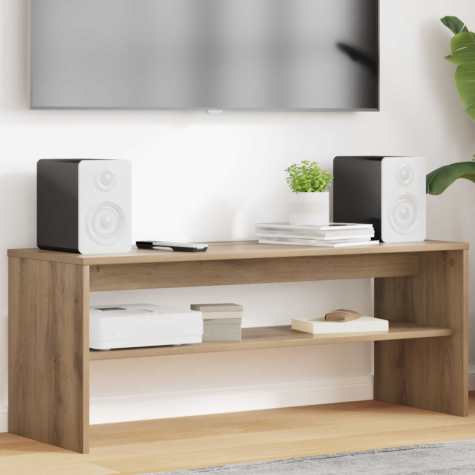 TV-kast Artisan Eiken 100 x 35 x 40 cm Bewerkt hout is nu te koop bij PeponiXL, paradijselijk wonen!