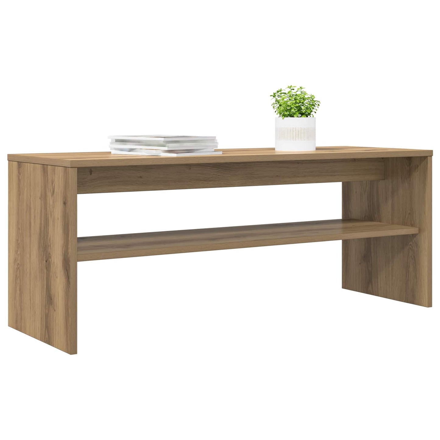 TV-kast Artisan Eiken 100 x 35 x 40 cm Bewerkt hout is nu te koop bij PeponiXL, paradijselijk wonen!
