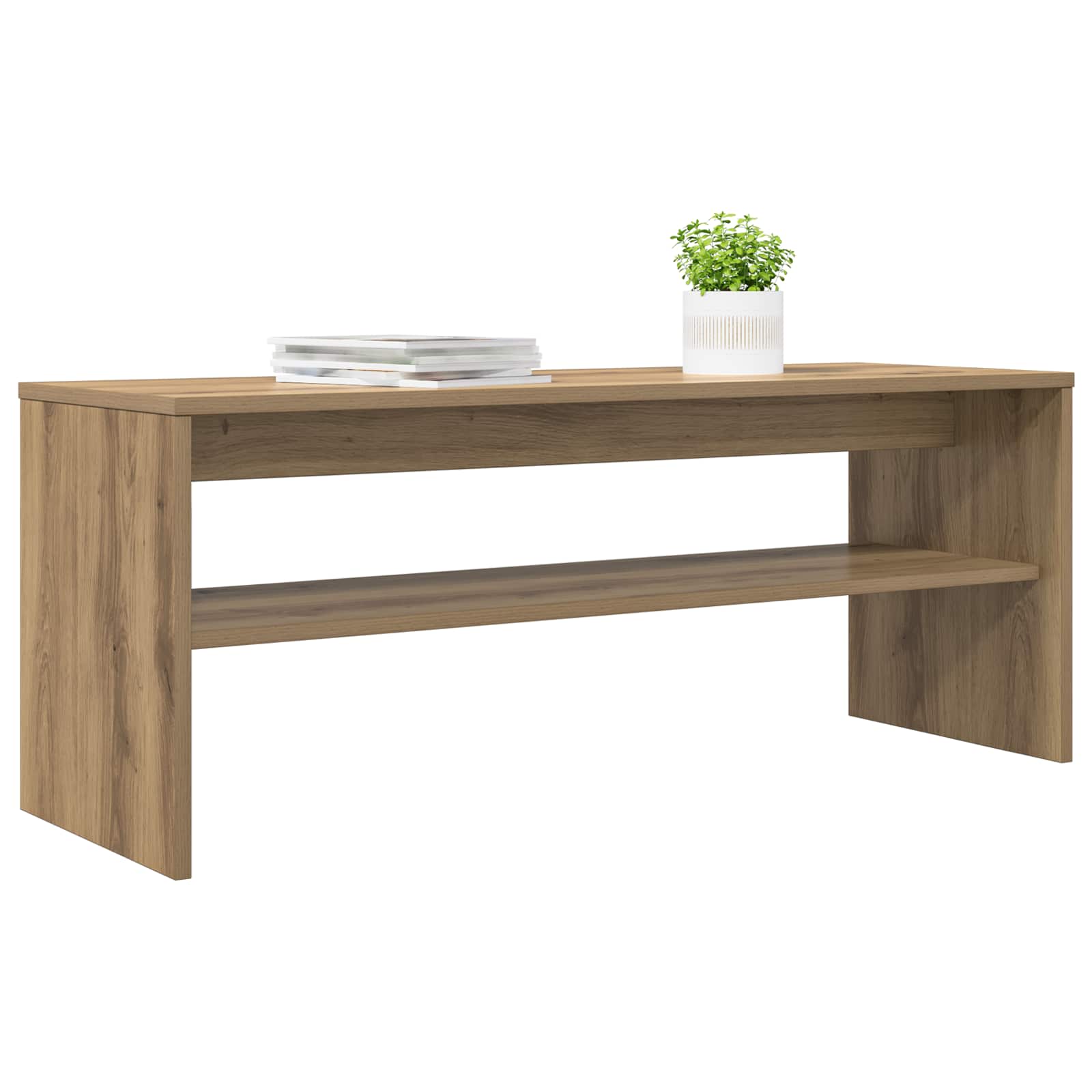 TV-kast Artisan Eiken 100 x 35 x 40 cm Bewerkt hout is nu te koop bij PeponiXL, paradijselijk wonen!