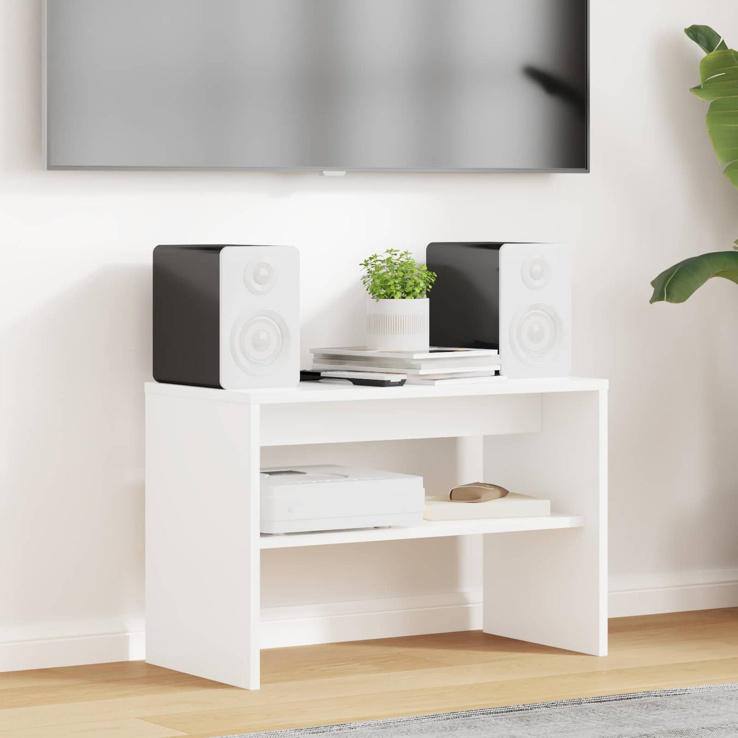 TV-kast Wit 60 x 30 x 40 cm Bewerkt hout is nu te koop bij PeponiXL, paradijselijk wonen!