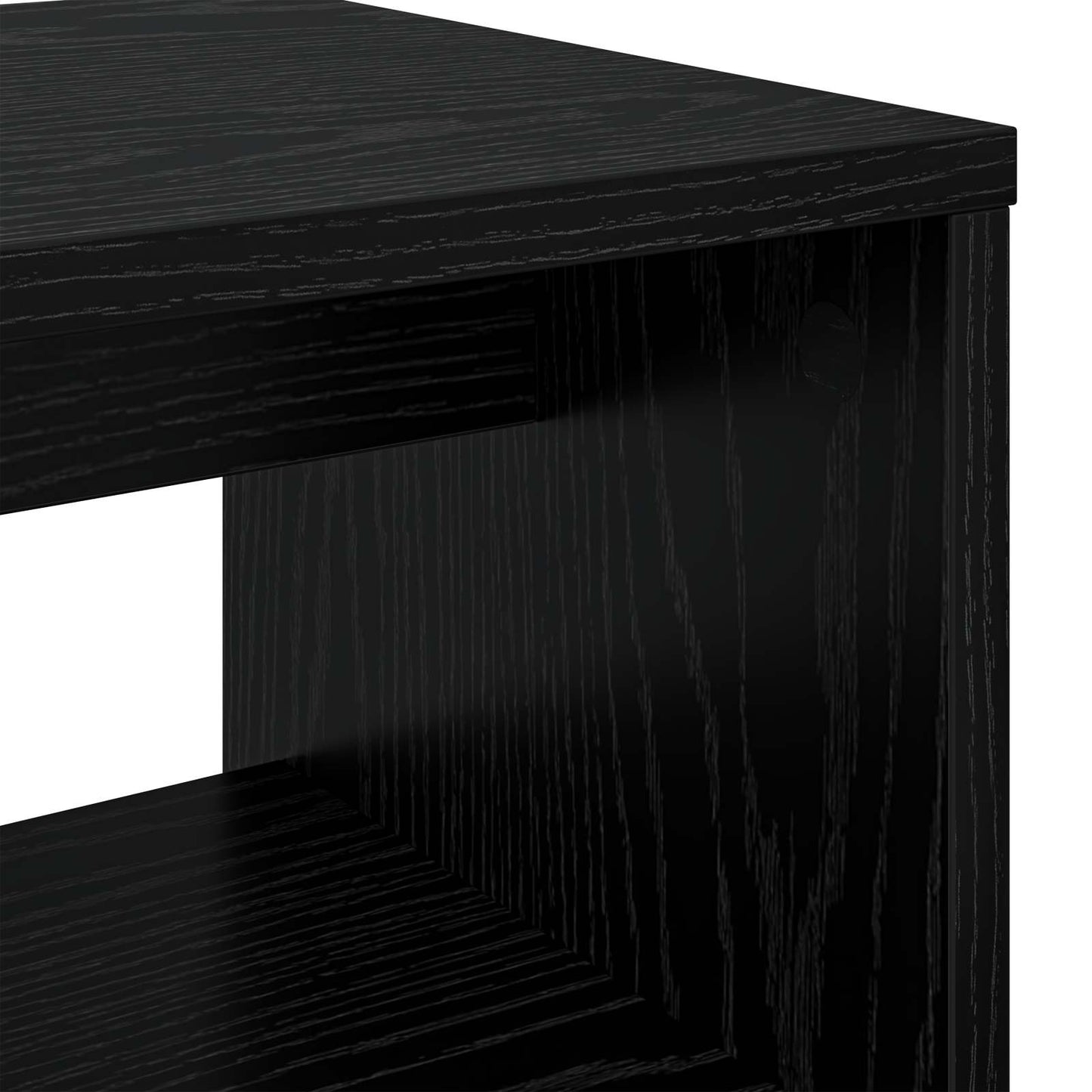 TV-kast Zwart Eiken 60 x 30 x 40 cm Bewerkt hout is nu te koop bij PeponiXL, paradijselijk wonen!