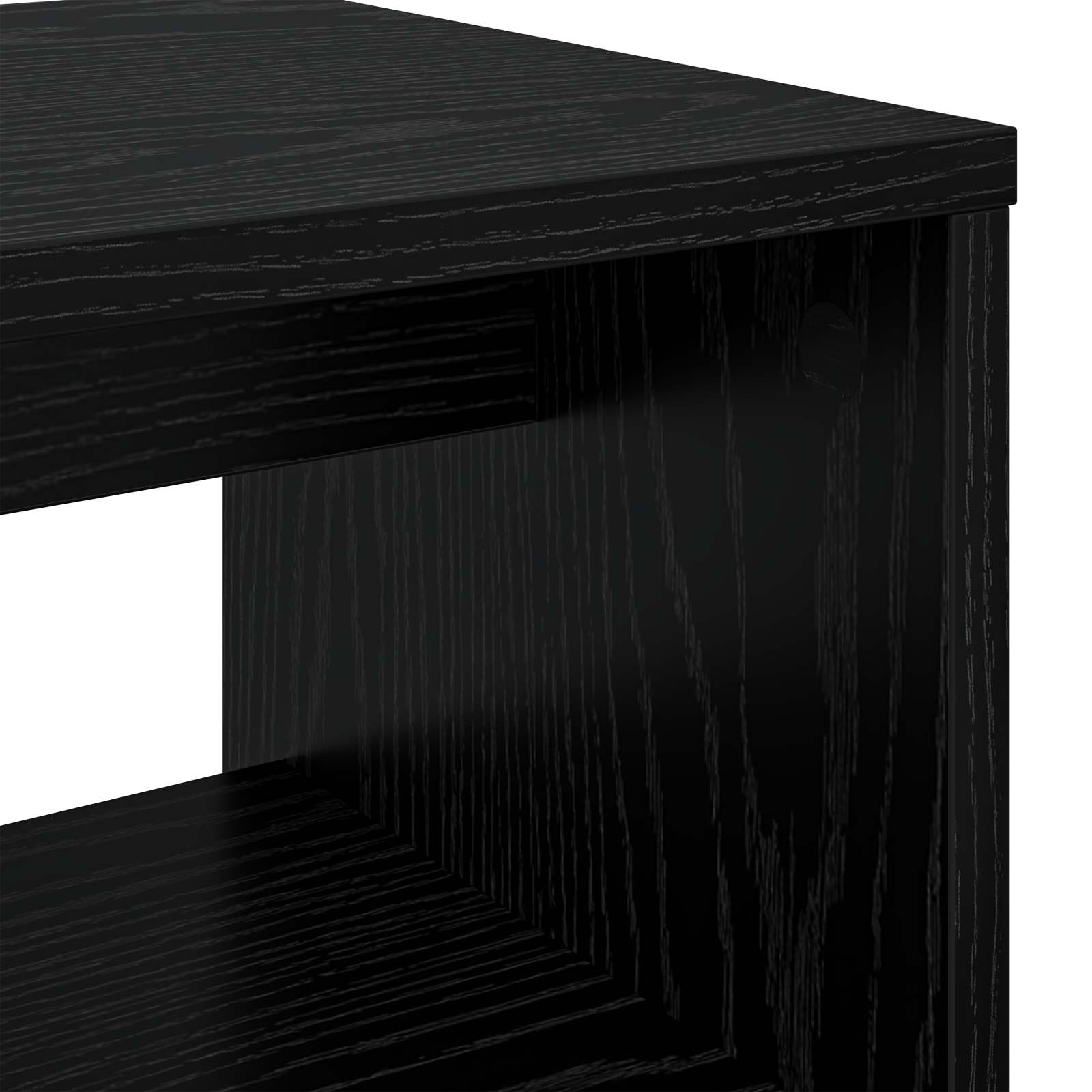TV-kast Zwart Eiken 60 x 30 x 40 cm Bewerkt hout is nu te koop bij PeponiXL, paradijselijk wonen!