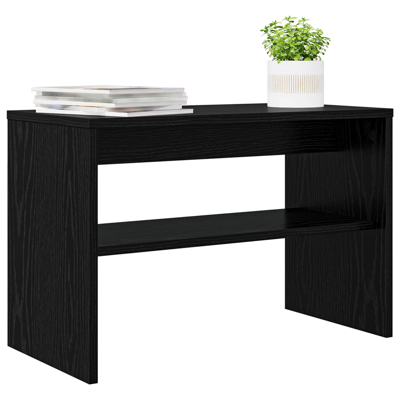 TV-kast Zwart Eiken 60 x 30 x 40 cm Bewerkt hout is nu te koop bij PeponiXL, paradijselijk wonen!