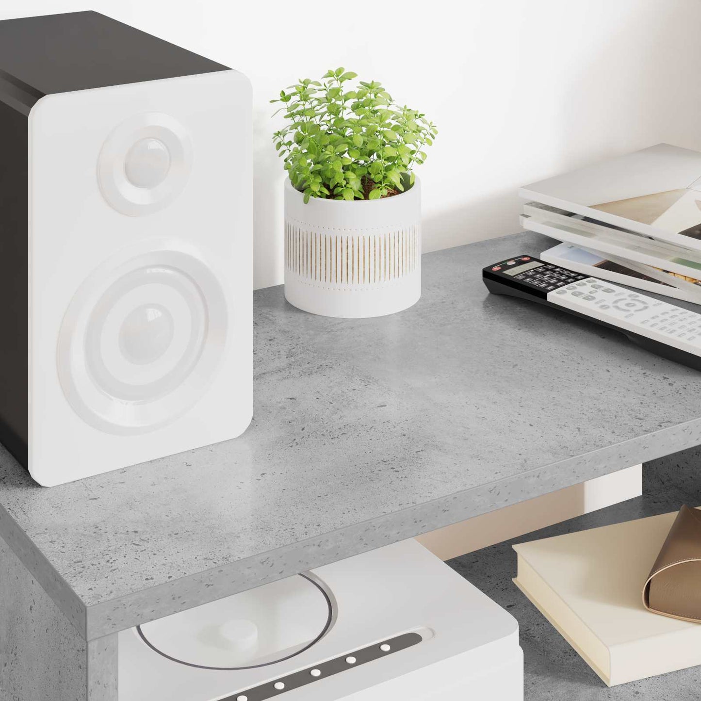 TV-kast Beton Grijs 60 x 30 x 40 cm Bewerkt hout is nu te koop bij PeponiXL, paradijselijk wonen!