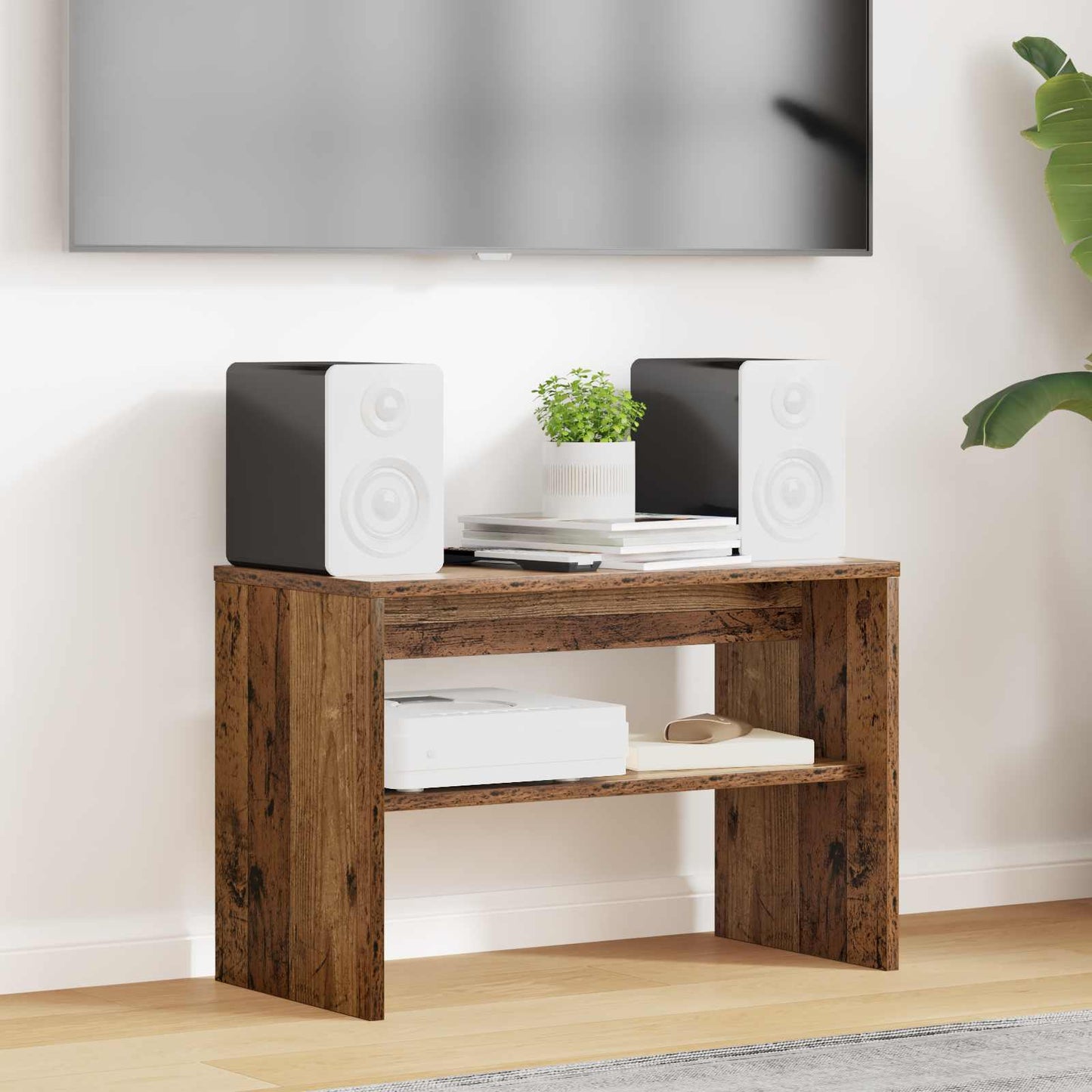 TV-kast Oudhout 60 x 30 x 40 cm Bewerkt hout is nu te koop bij PeponiXL, paradijselijk wonen!