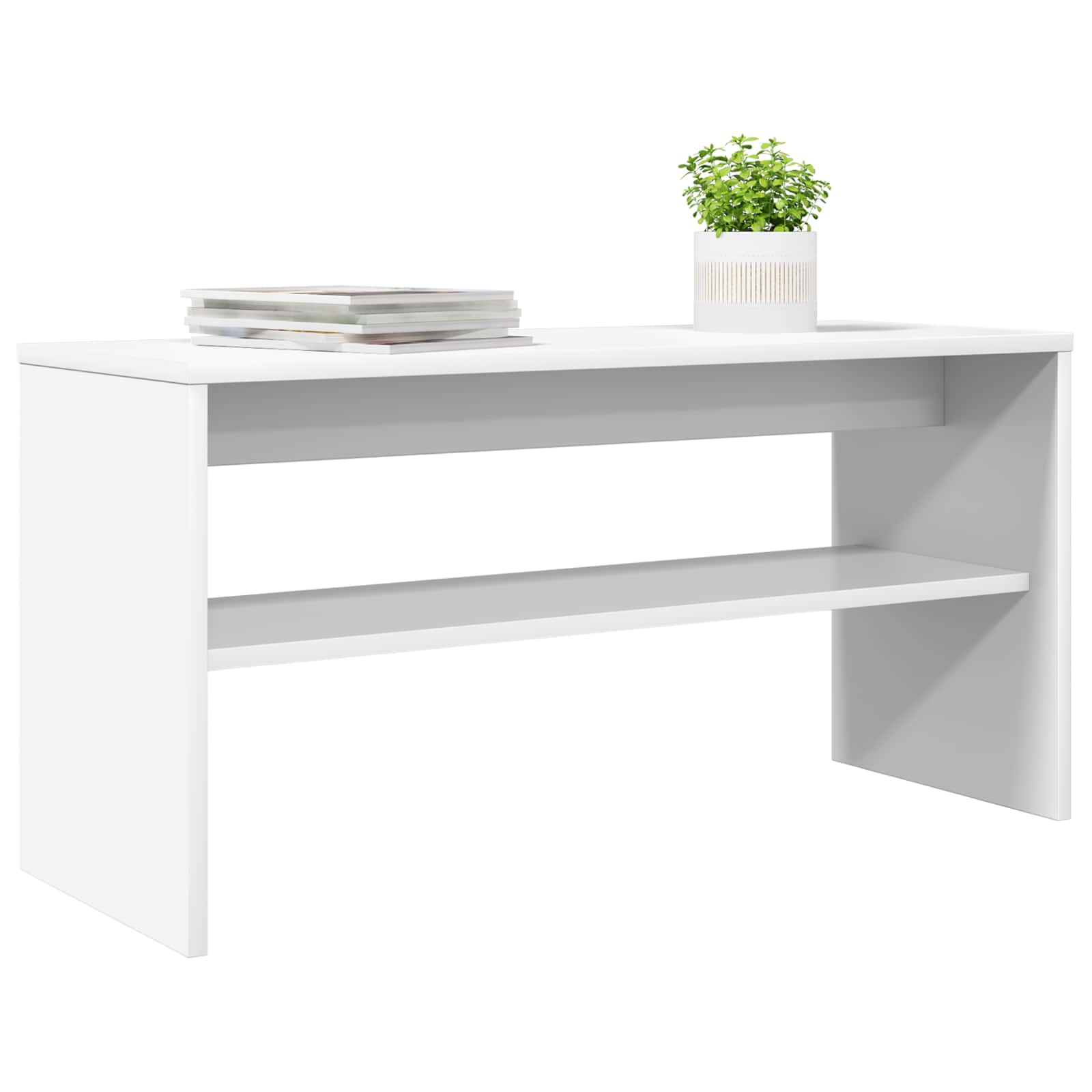 TV-kast Wit 80 x 30 x 40 cm Bewerkt hout is nu te koop bij PeponiXL, paradijselijk wonen!
