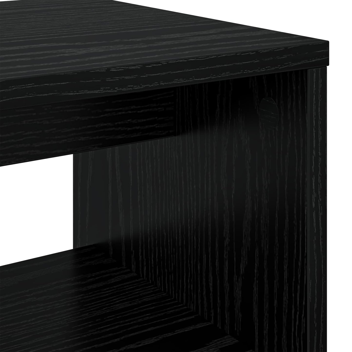 TV-kast Zwart Eiken 80 x 30 x 40 cm Bewerkt hout is nu te koop bij PeponiXL, paradijselijk wonen!