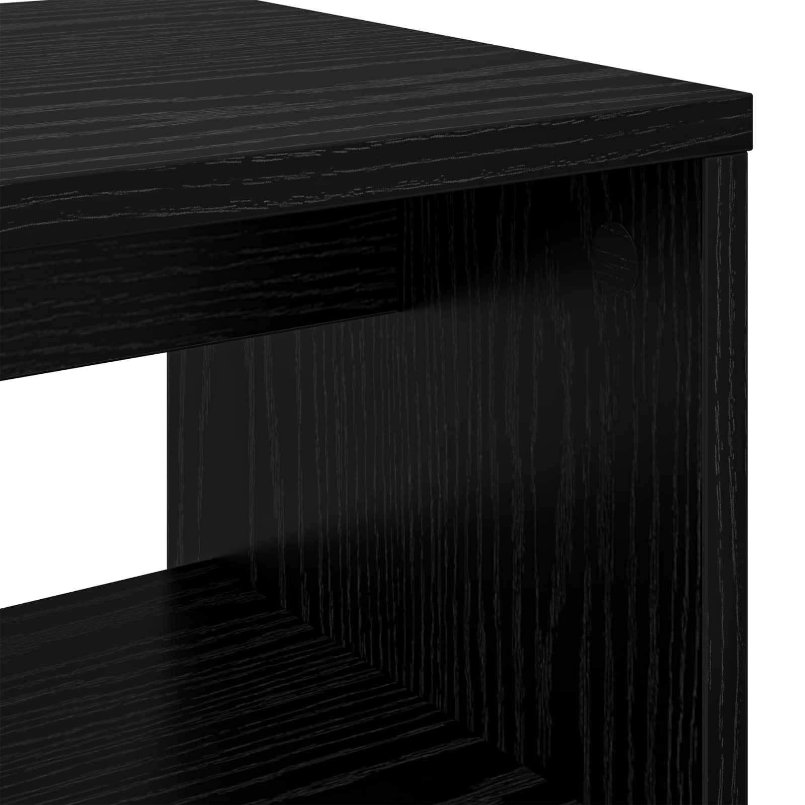 TV-kast Zwart Eiken 80 x 30 x 40 cm Bewerkt hout is nu te koop bij PeponiXL, paradijselijk wonen!