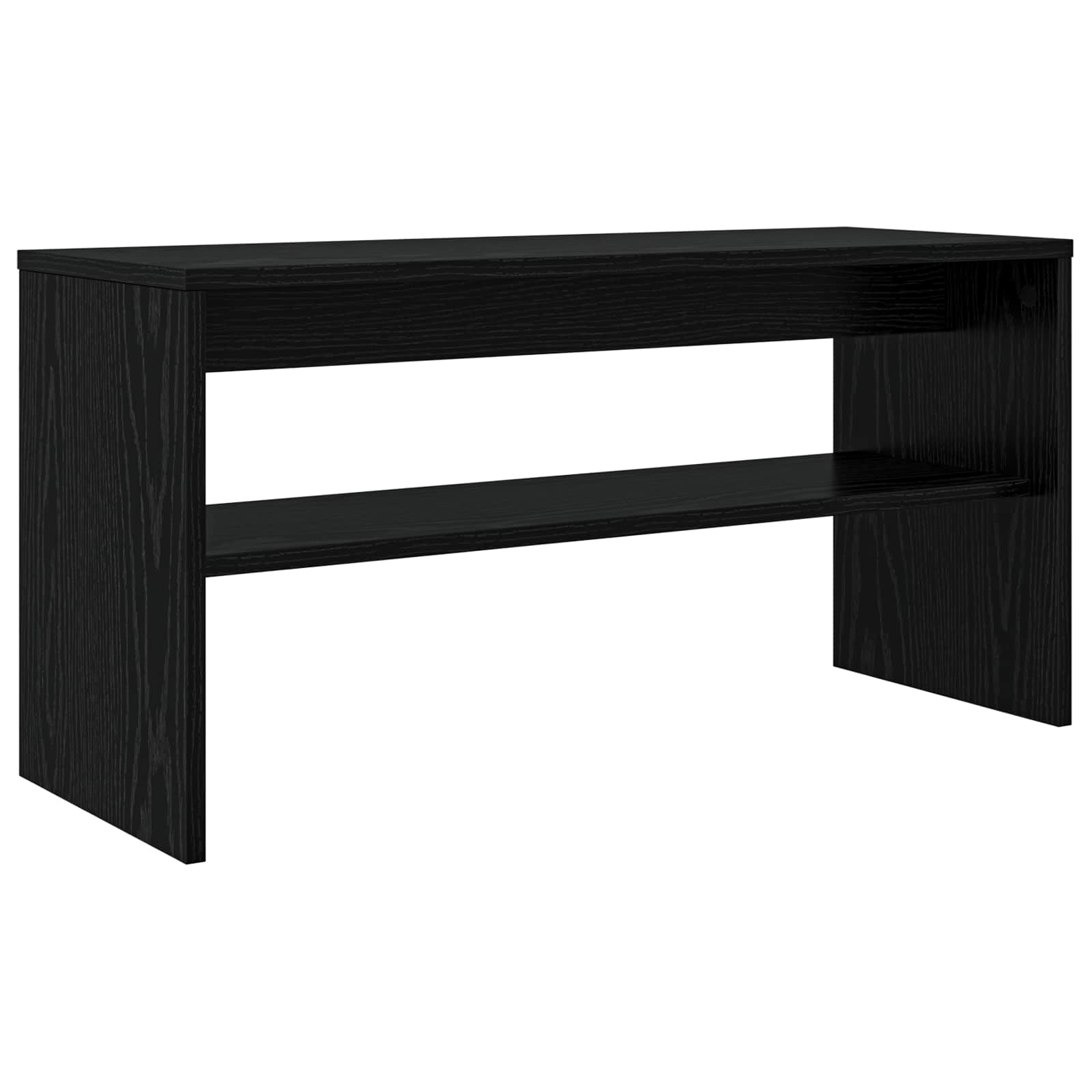 TV-kast Zwart Eiken 80 x 30 x 40 cm Bewerkt hout is nu te koop bij PeponiXL, paradijselijk wonen!
