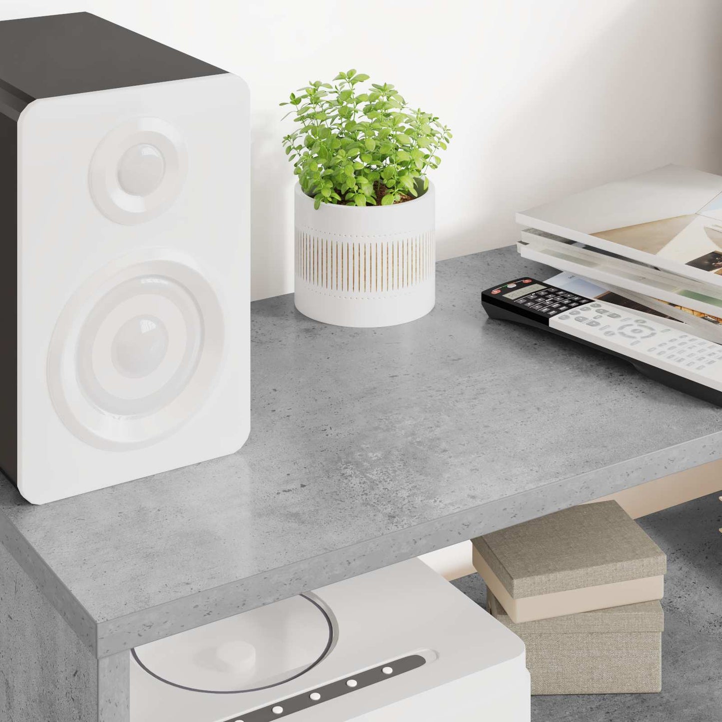 TV-kast Beton Grijs 80 x 30 x 40 cm Bewerkt hout is nu te koop bij PeponiXL, paradijselijk wonen!
