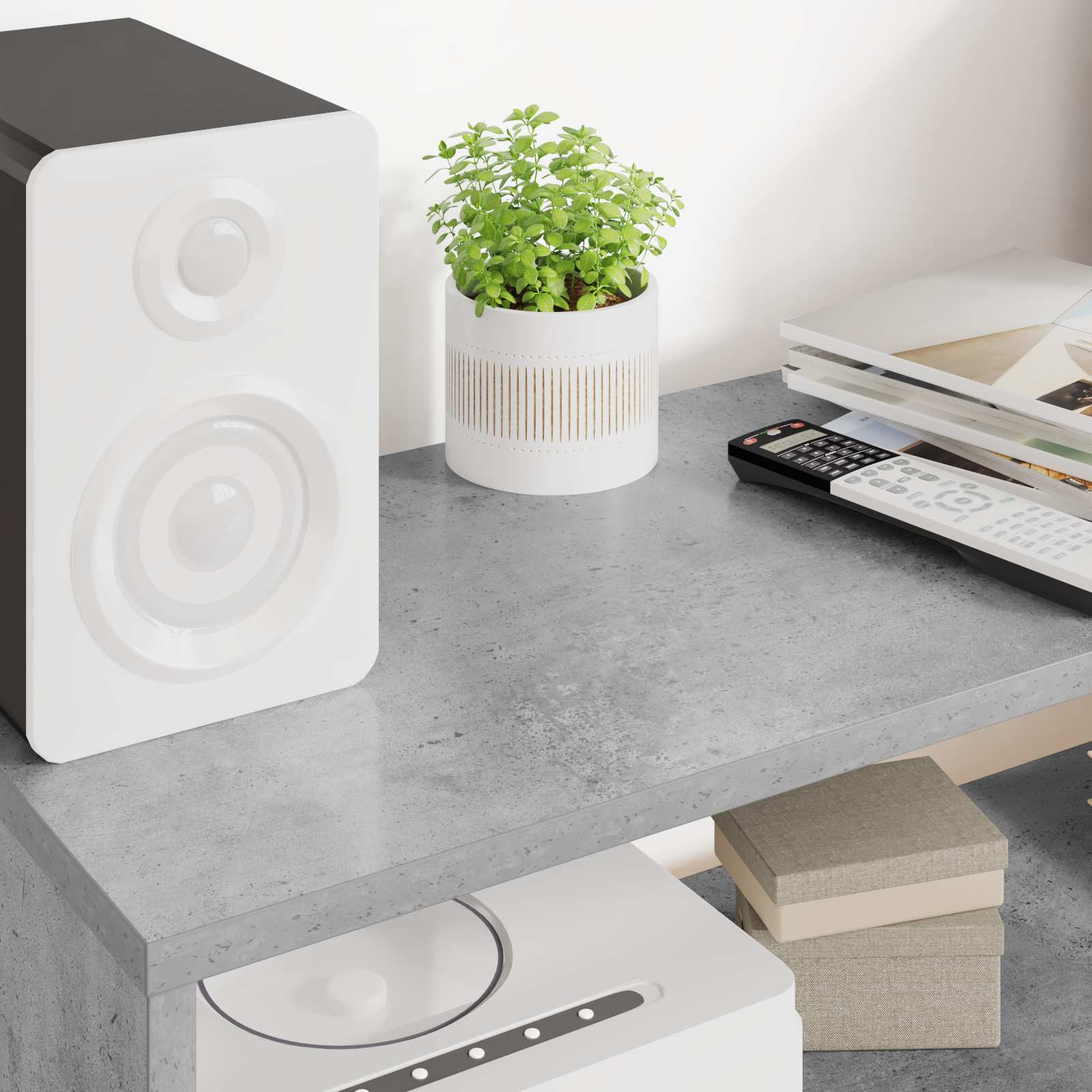 TV-kast Beton Grijs 80 x 30 x 40 cm Bewerkt hout is nu te koop bij PeponiXL, paradijselijk wonen!