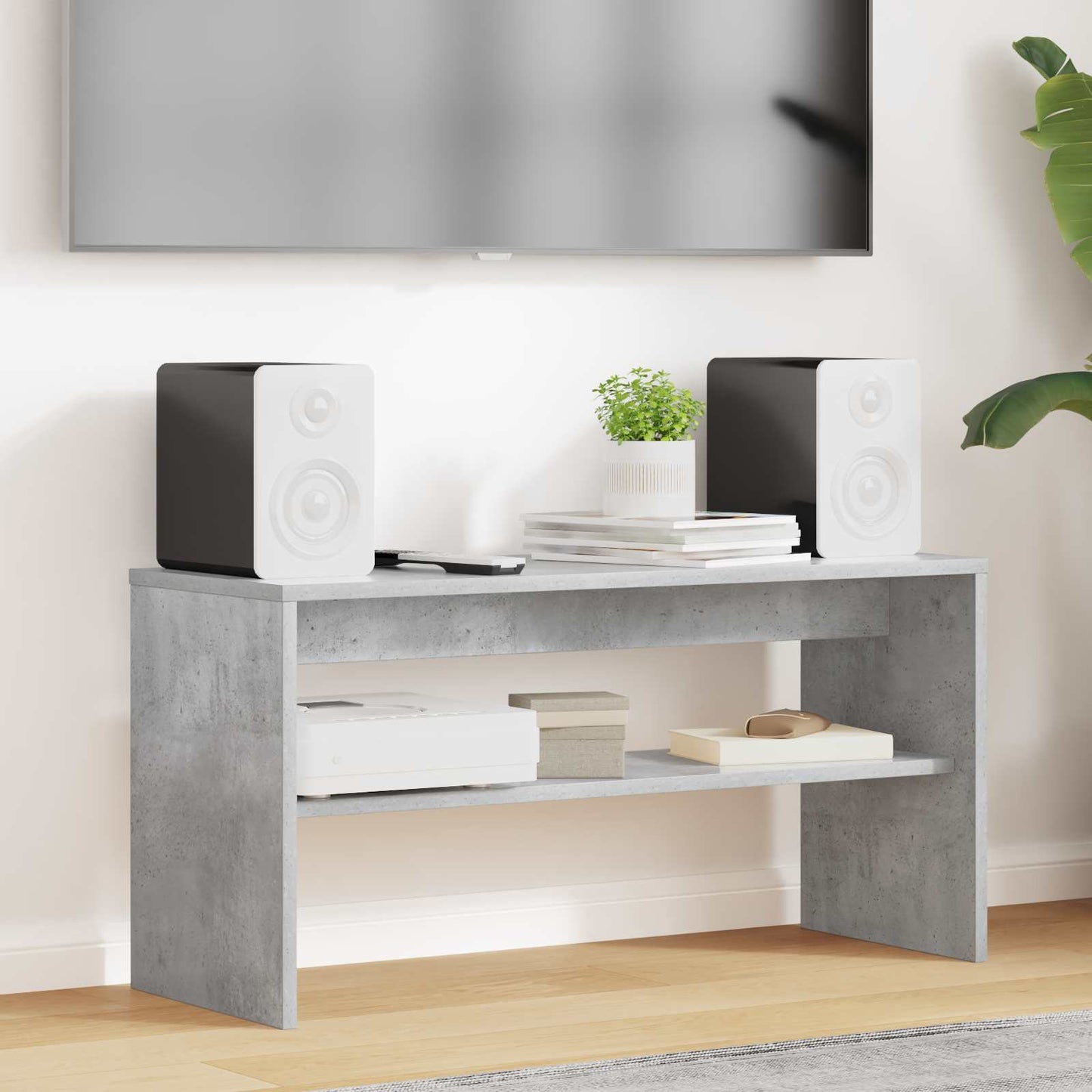 TV-kast Beton Grijs 80 x 30 x 40 cm Bewerkt hout is nu te koop bij PeponiXL, paradijselijk wonen!