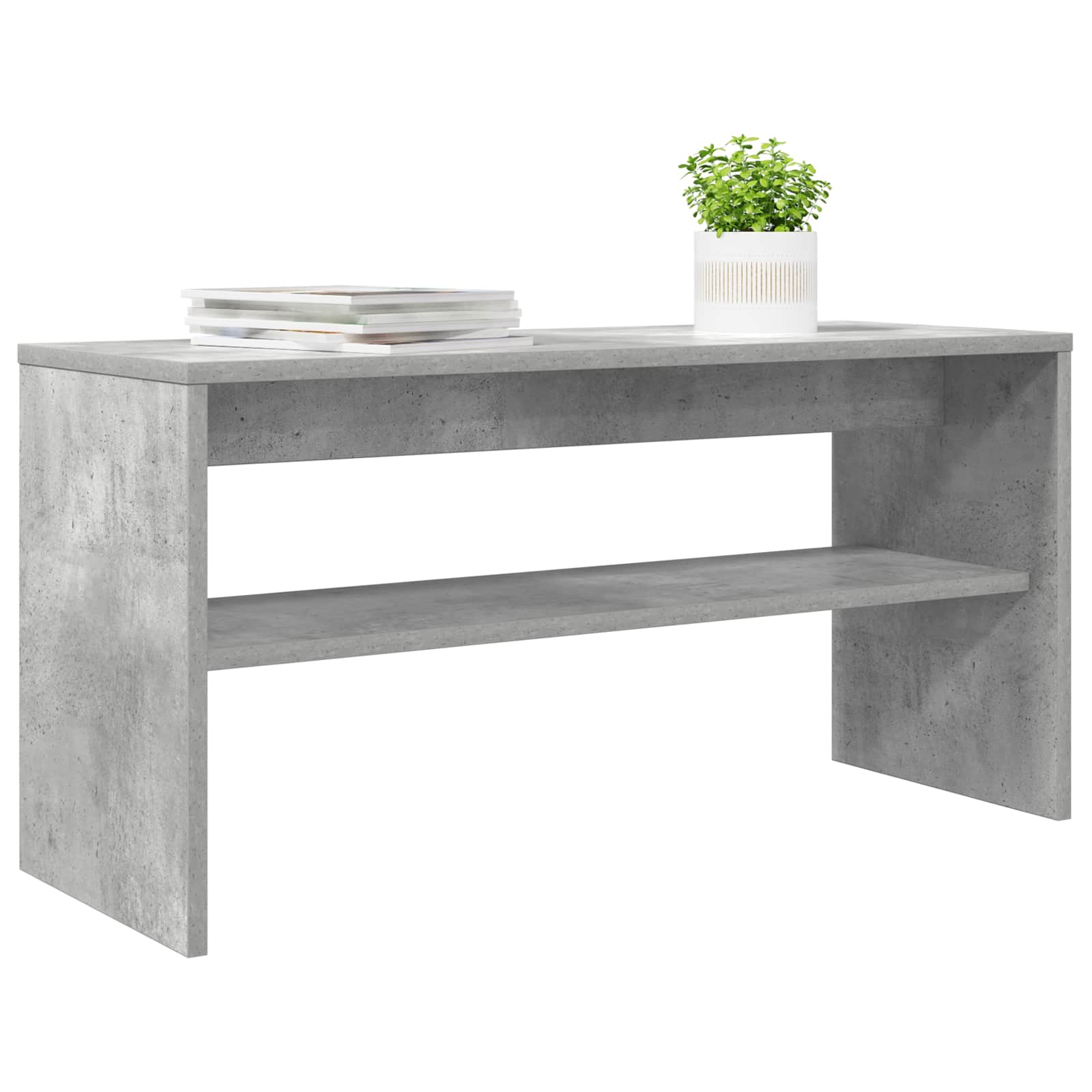 TV-kast Beton Grijs 80 x 30 x 40 cm Bewerkt hout is nu te koop bij PeponiXL, paradijselijk wonen!
