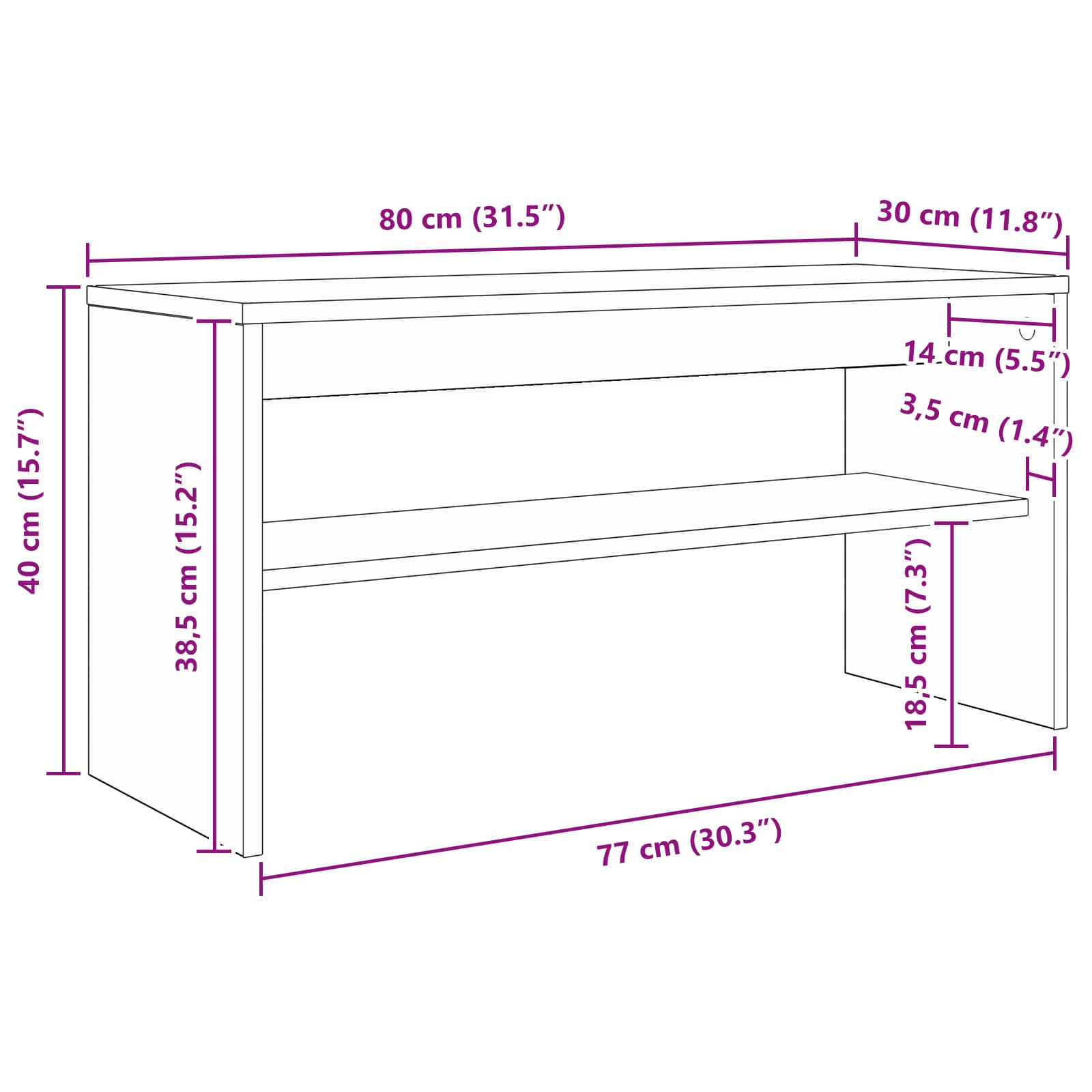 TV-kast Beton Grijs 80 x 30 x 40 cm Bewerkt hout is nu te koop bij PeponiXL, paradijselijk wonen!