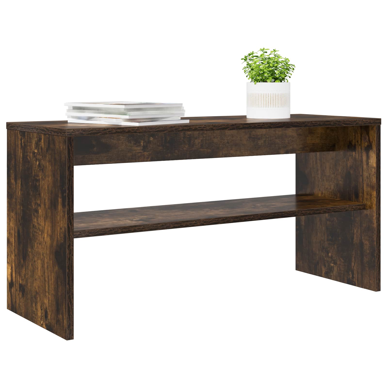 TV-kast Gerookt eiken 80 x 30 x 40 cm Bewerkt hout is nu te koop bij PeponiXL, paradijselijk wonen!
