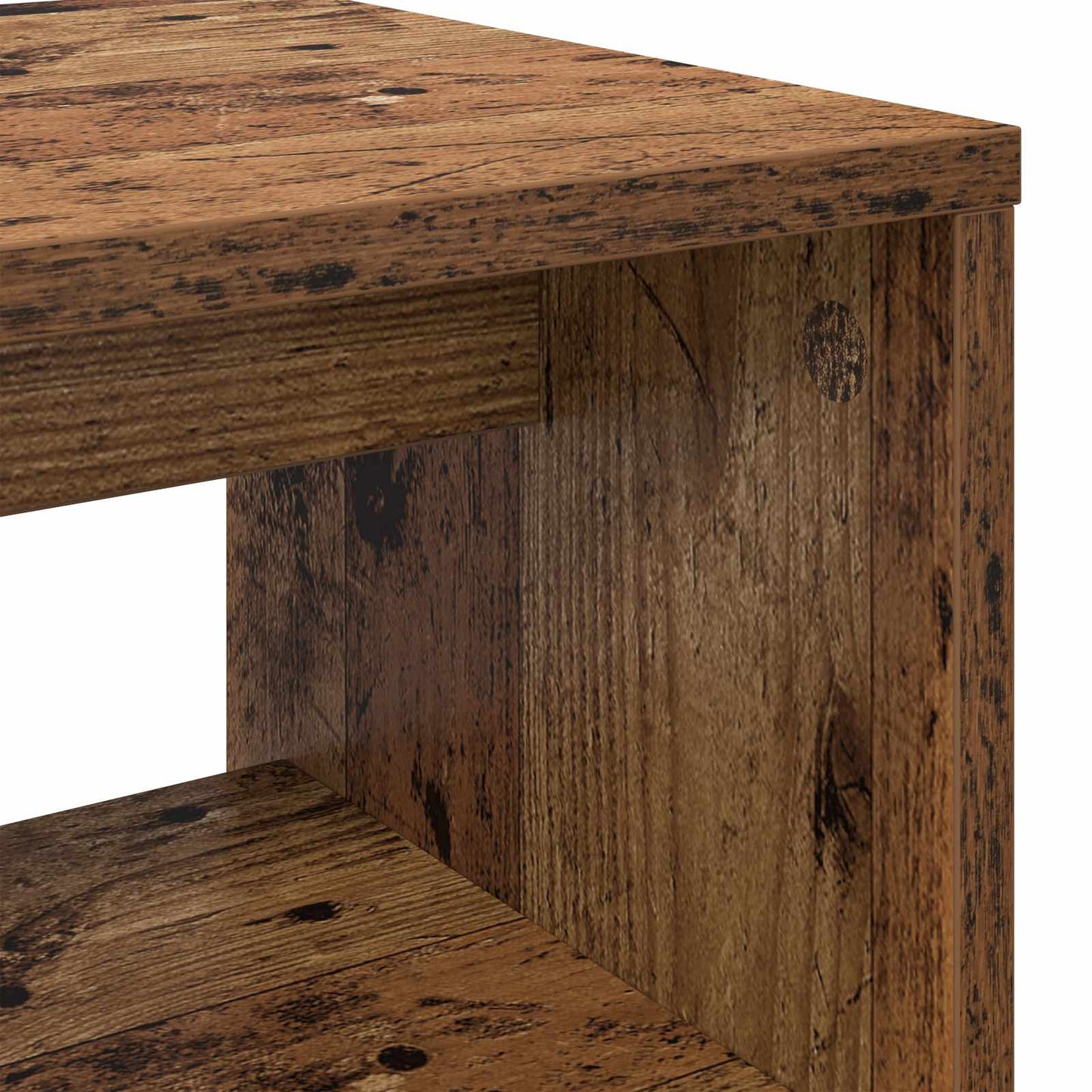 TV-kast Oudhout 80 x 30 x 40 cm Bewerkt hout is nu te koop bij PeponiXL, paradijselijk wonen!