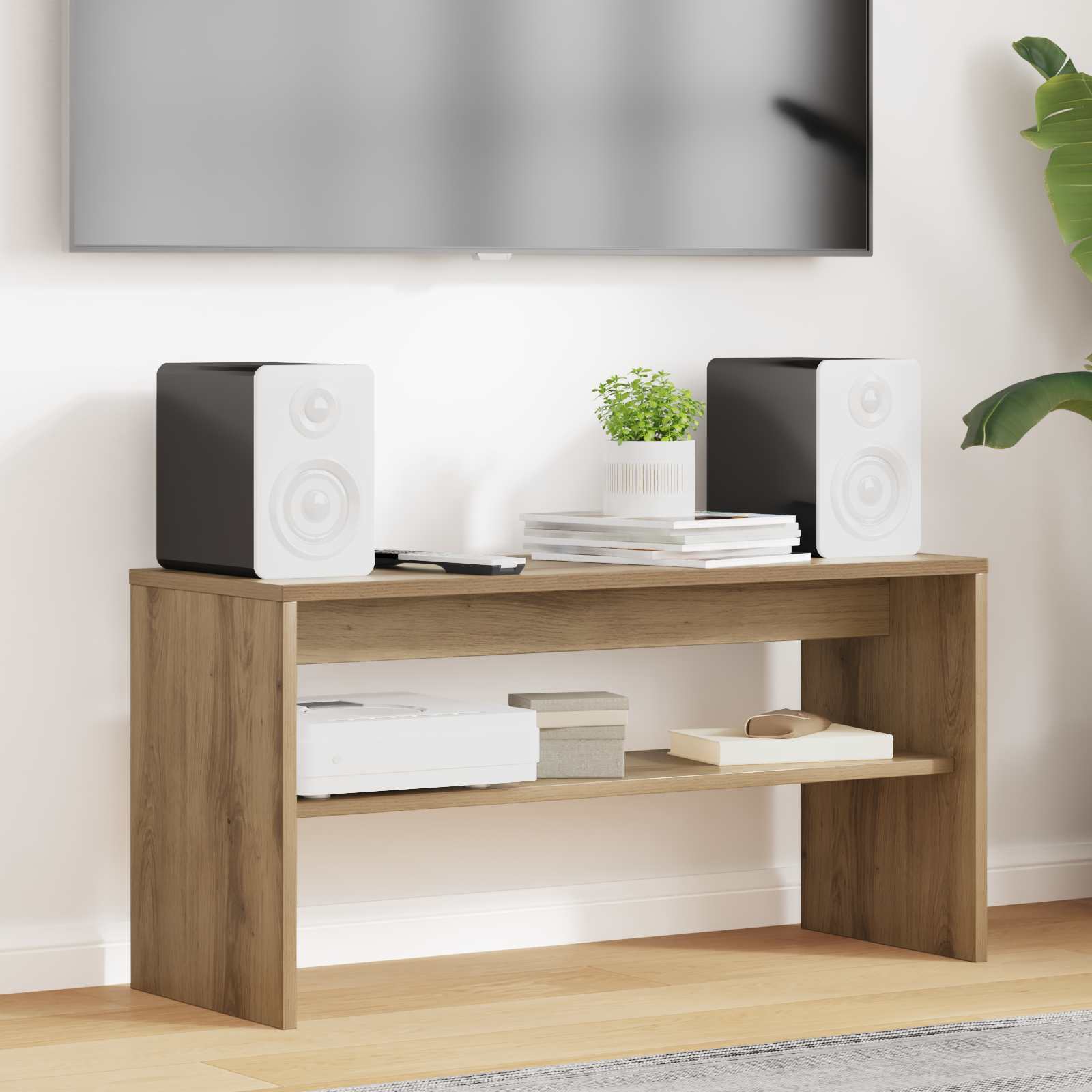 TV-kast Artisan Eiken 80 x 30 x 40 cm Bewerkt hout is nu te koop bij PeponiXL, paradijselijk wonen!