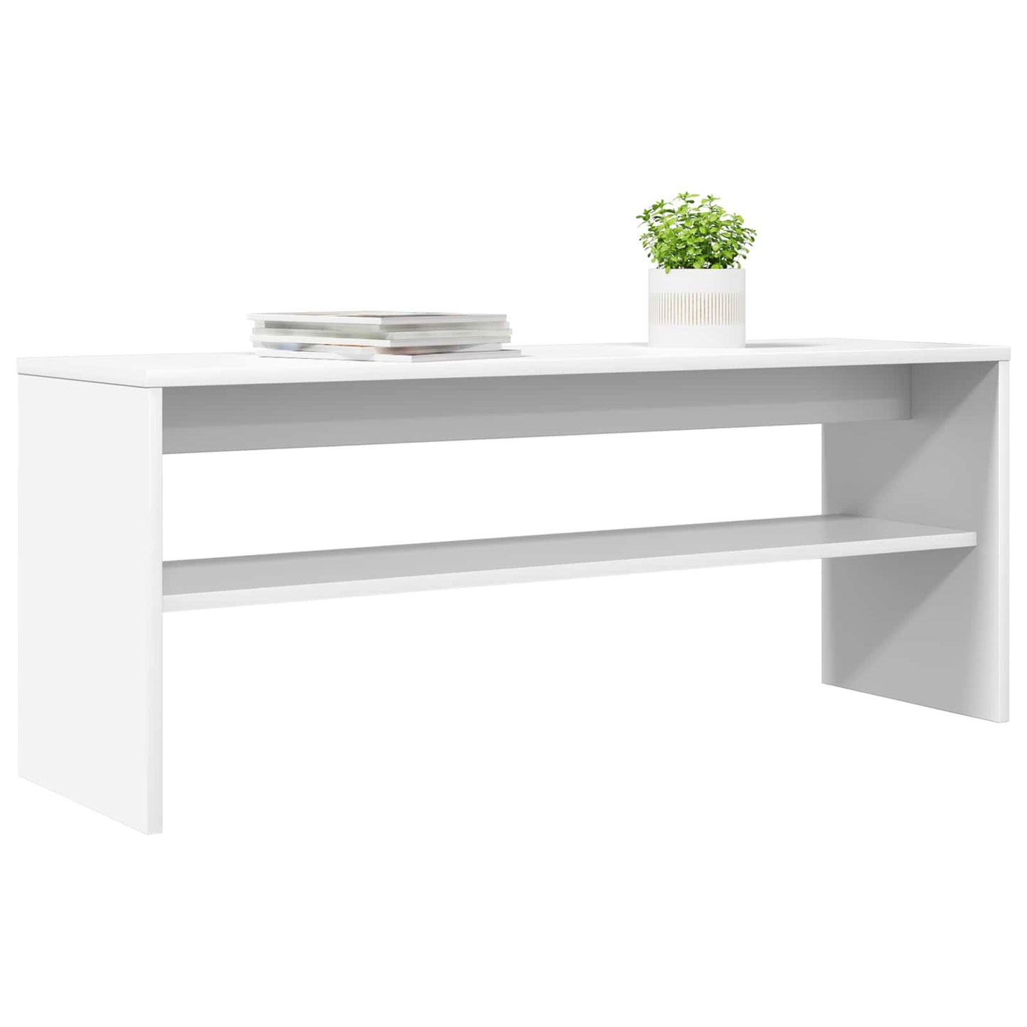 TV-kast Wit 100 x 30 x 40 cm Bewerkt hout is nu te koop bij PeponiXL, paradijselijk wonen!