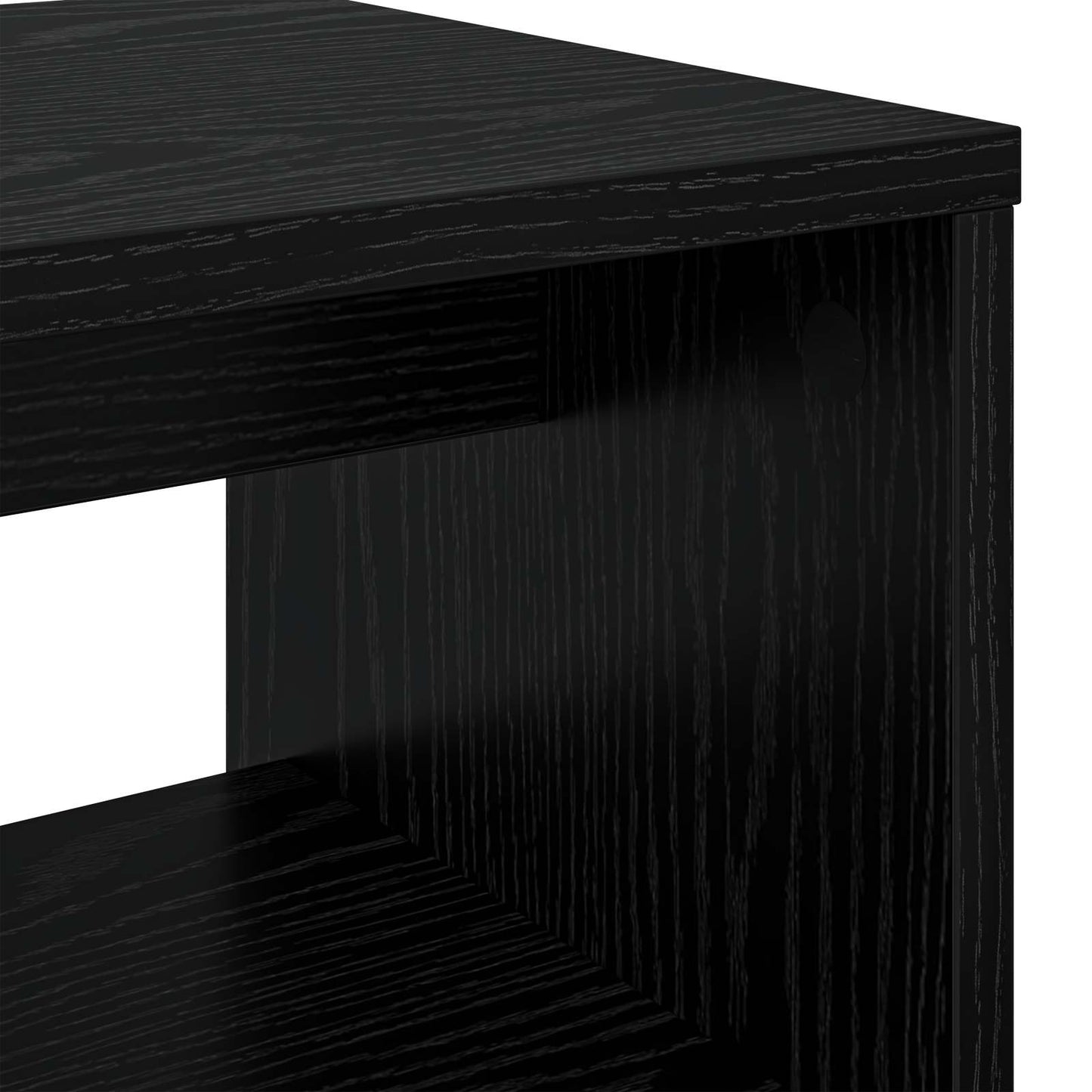 TV-kast Zwart Eiken 100 x 30 x 40 cm Bewerkt hout is nu te koop bij PeponiXL, paradijselijk wonen!