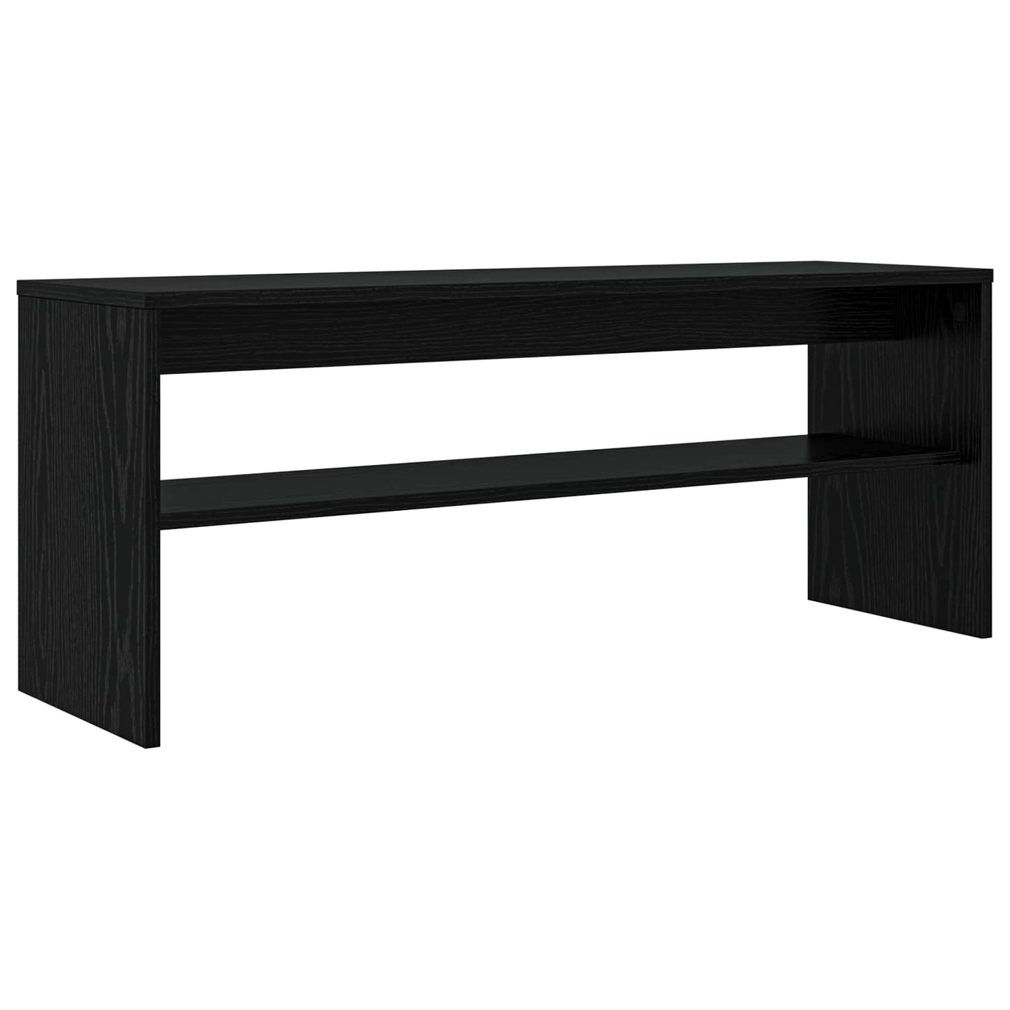 TV-kast Zwart Eiken 100 x 30 x 40 cm Bewerkt hout is nu te koop bij PeponiXL, paradijselijk wonen!